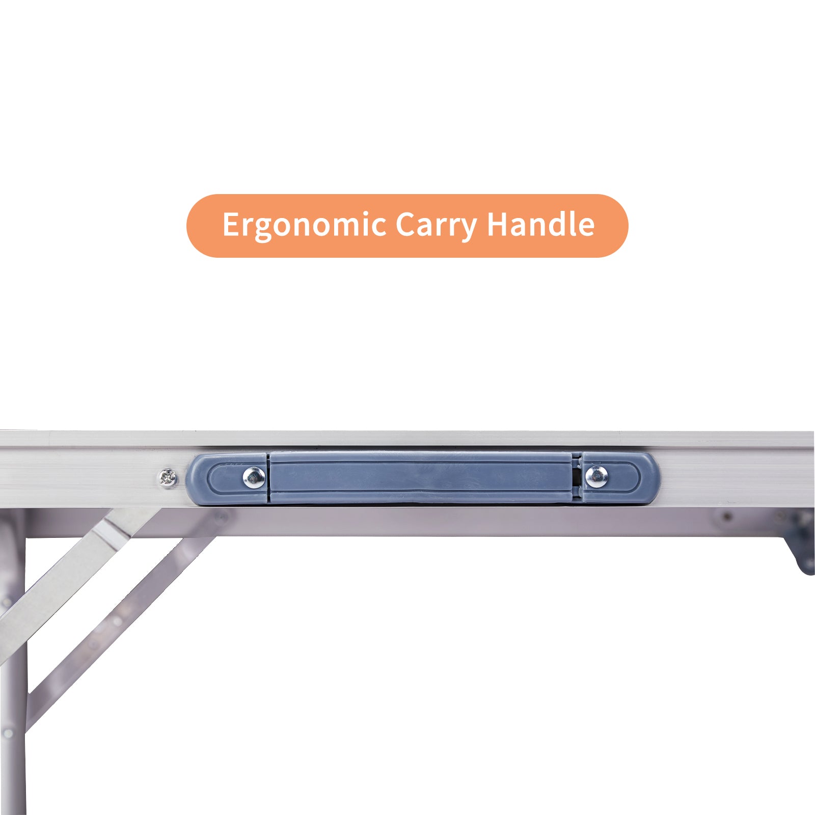 HAOYYE Aluminum Alloy Folding Table White Portable Picnic Dining Table with Carry Handle Lightweight Foldable Desk for Indoor Outdoor Camping Party Backyard Garden Office Easy to Set Up and Store