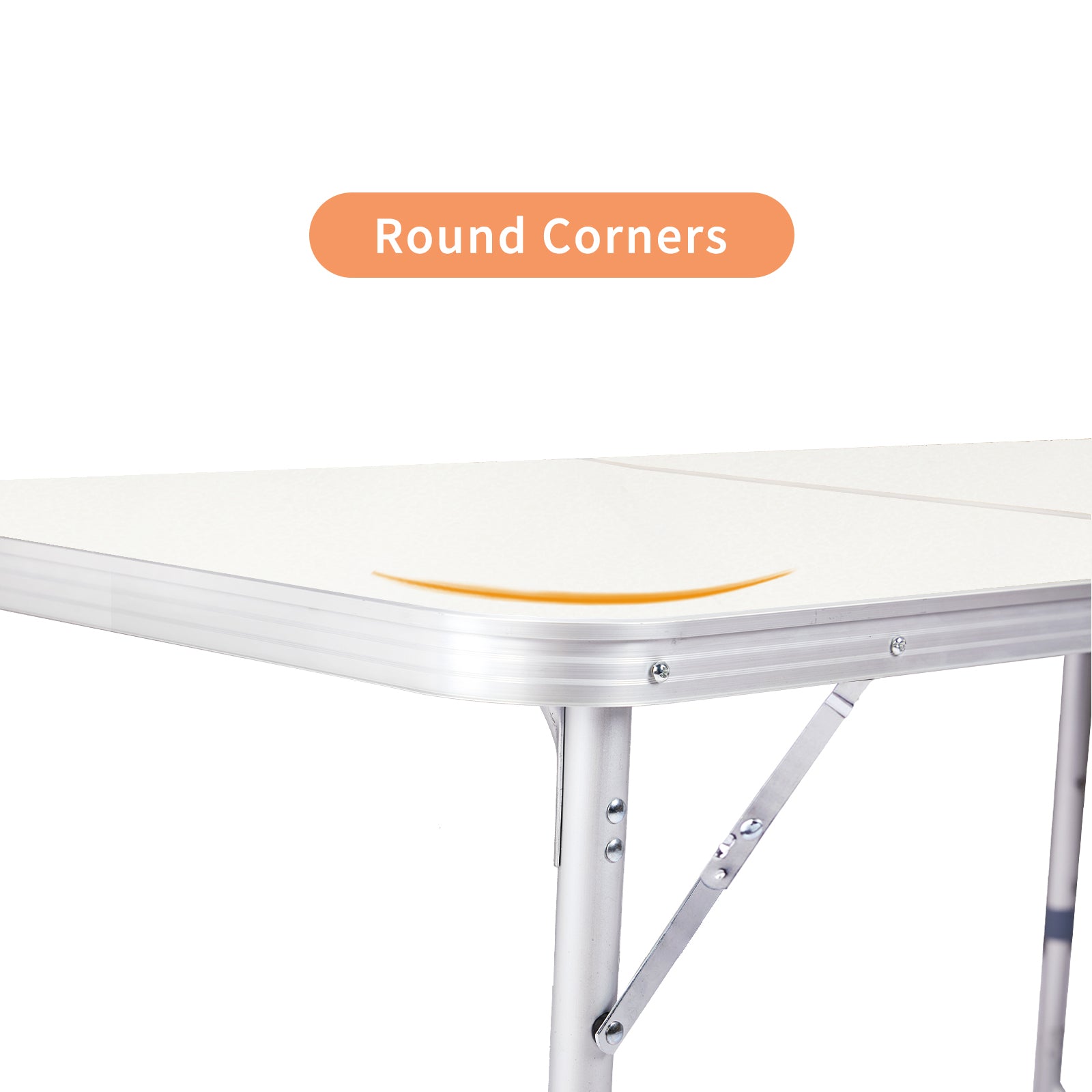HAOYYE Aluminum Camping Folding Table Lightweight Portable Picnic Table with Carrying Handle Waterproof Scratch Resistant Surface for Outdoor Camping Hiking BBQ Patio Travel Use
