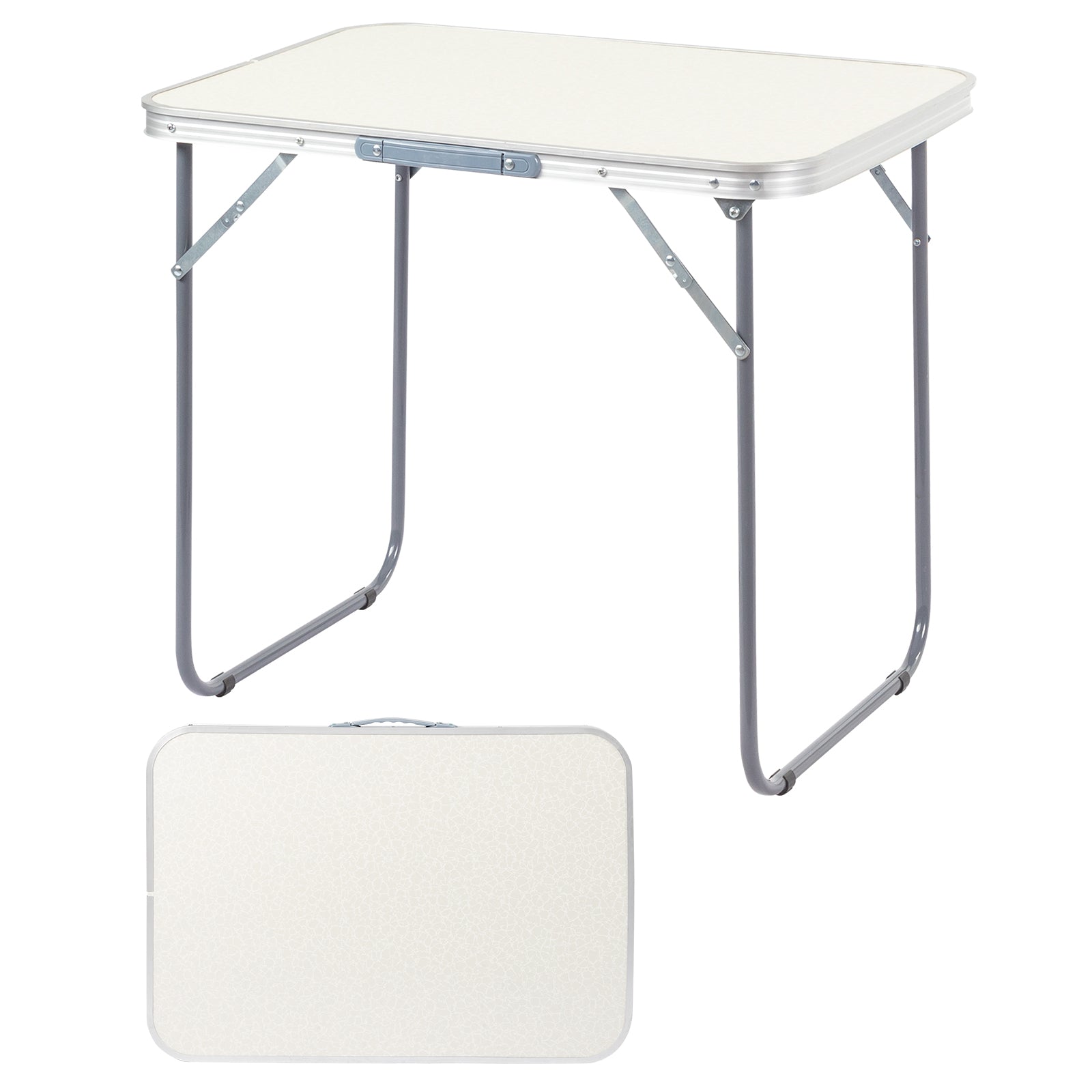 HAOYYE Aluminum Camping Folding Table Lightweight Portable Picnic Table with Carrying Handle Waterproof Scratch Resistant Surface for Outdoor Camping Hiking BBQ Patio Travel Use