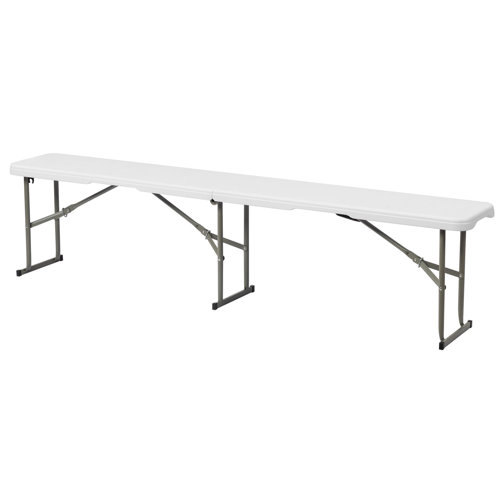 HAOYYE 6FT Outdoor Foldable Bench with Sturdy Metal Frame and Comfortable Seating Surface, Weather Resistant Patio Garden Bench for Courtyard Balcony Porch Lawn and Public Spaces, Easy to Store and Move