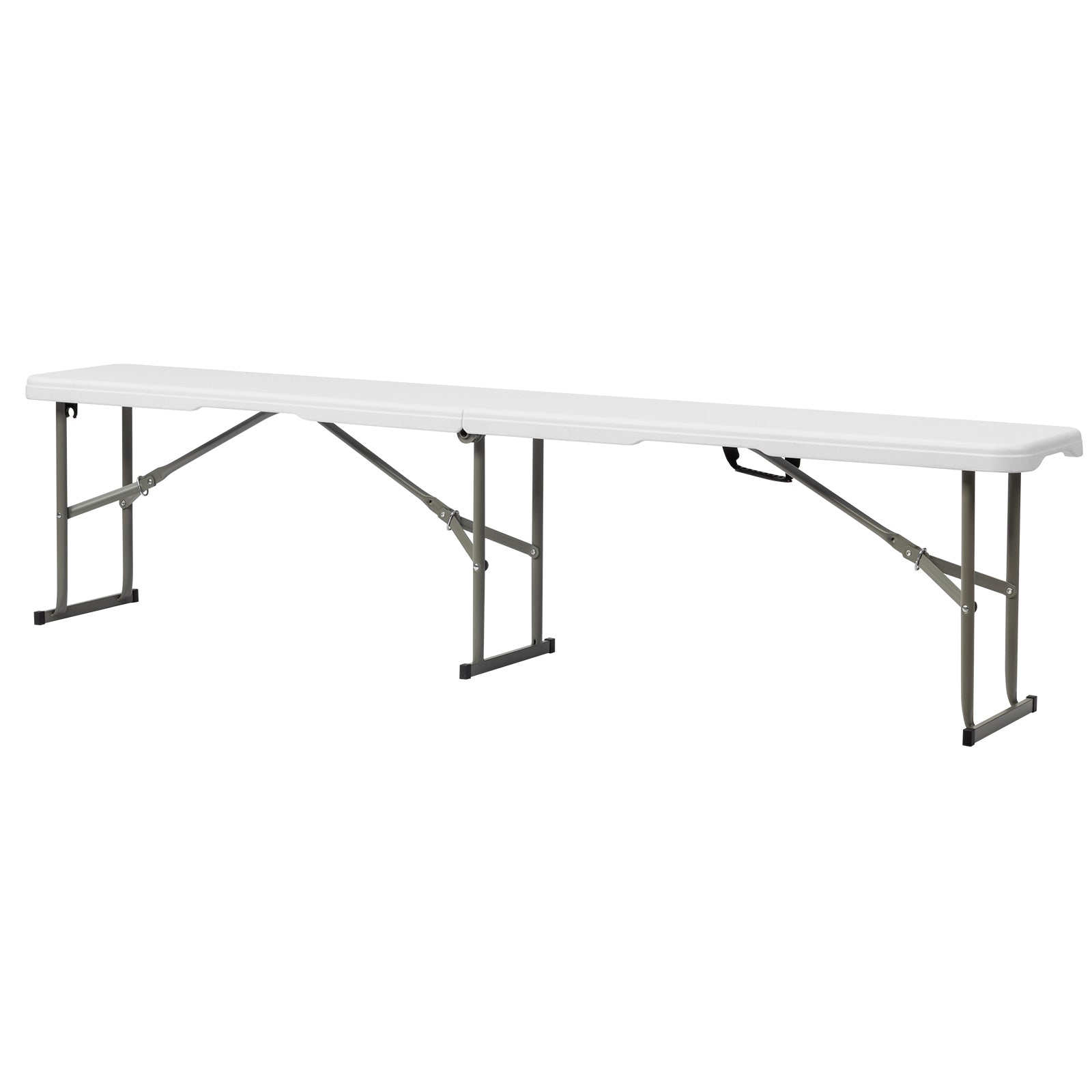 HAOYYE 6FT Outdoor Foldable Bench with Sturdy Metal Frame and Comfortable Seating Surface, Weather Resistant Patio Garden Bench for Courtyard Balcony Porch Lawn and Public Spaces, Easy to Store and Move