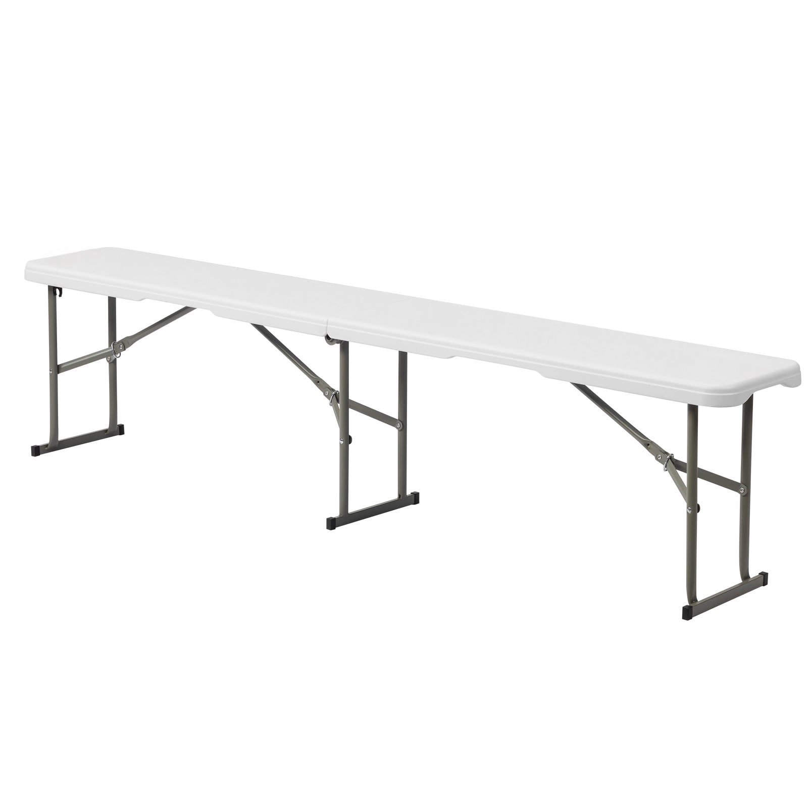 HAOYYE 6FT Outdoor Foldable Bench with Sturdy Metal Frame and Comfortable Seating Surface, Weather Resistant Patio Garden Bench for Courtyard Balcony Porch Lawn and Public Spaces, Easy to Store and Move