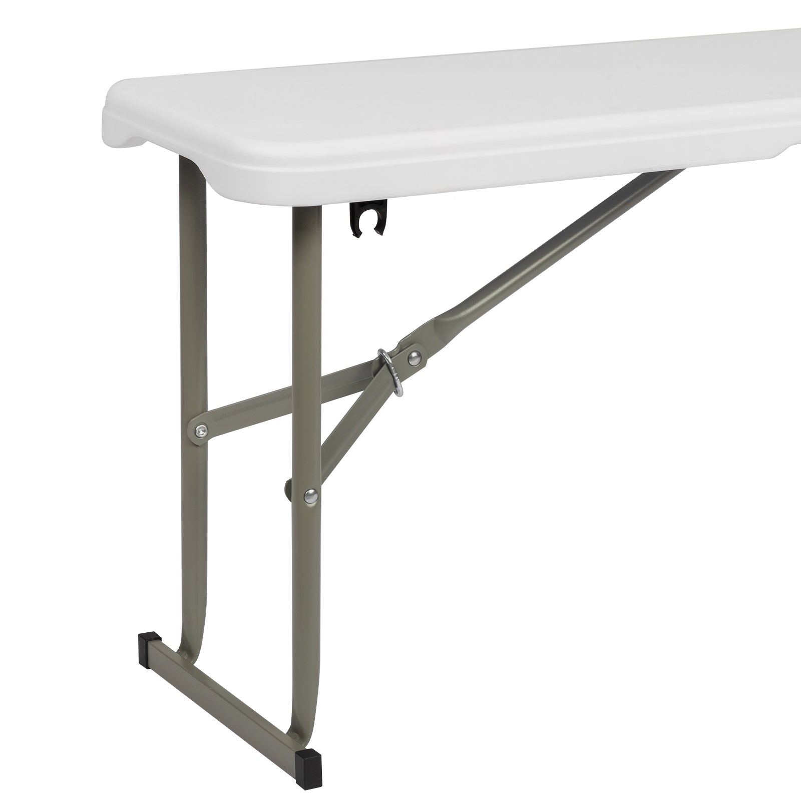 HAOYYE 6FT Outdoor Foldable Bench with Sturdy Metal Frame and Comfortable Seating Surface, Weather Resistant Patio Garden Bench for Courtyard Balcony Porch Lawn and Public Spaces, Easy to Store and Move