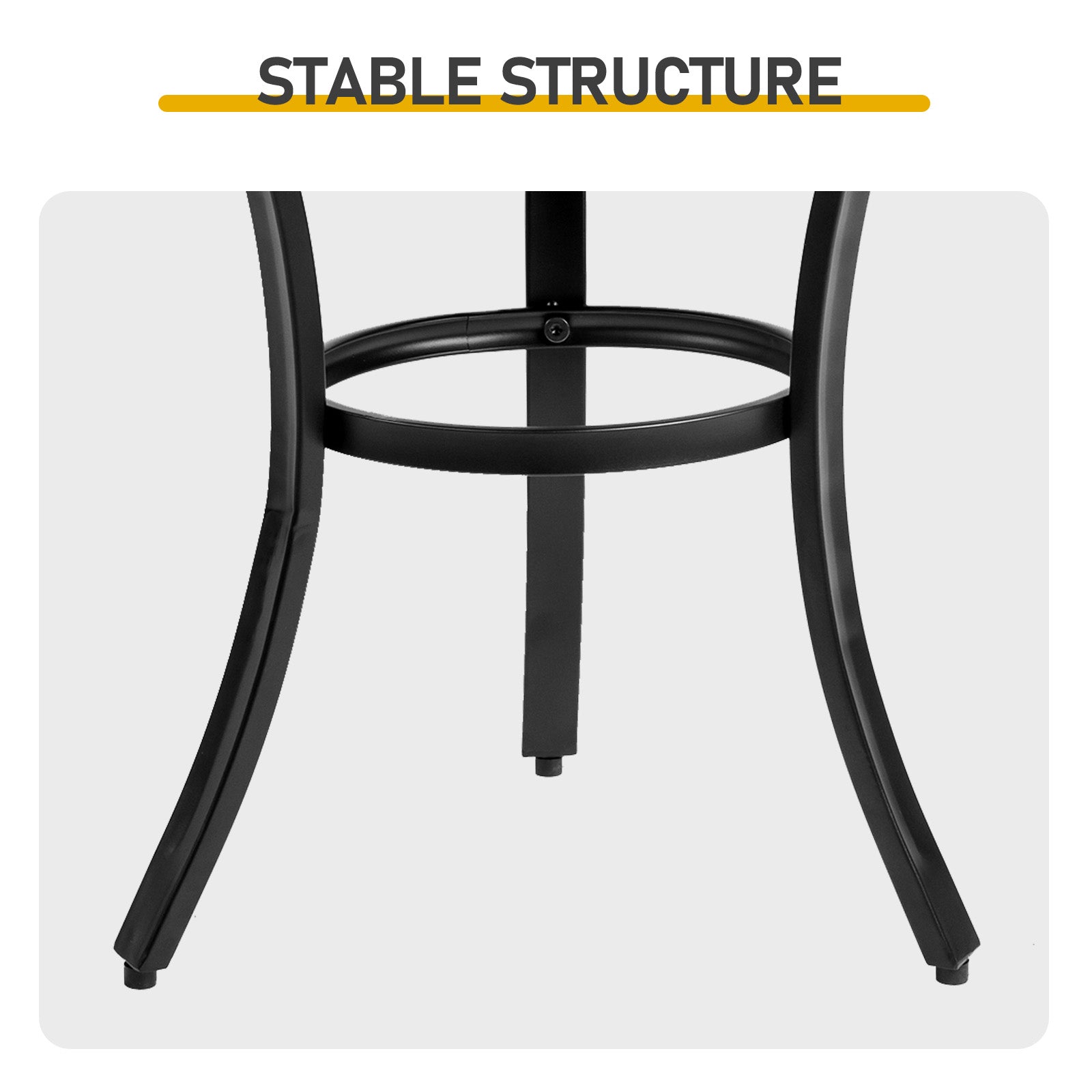HAOYYE Outdoor Round Side Table Small Metal Patio End Table Coffee Bistro Table Versatile Black Finish Durable Weather-Resistant Design Perfect for Indoor and Outdoor Use Balcony Living Room Patio