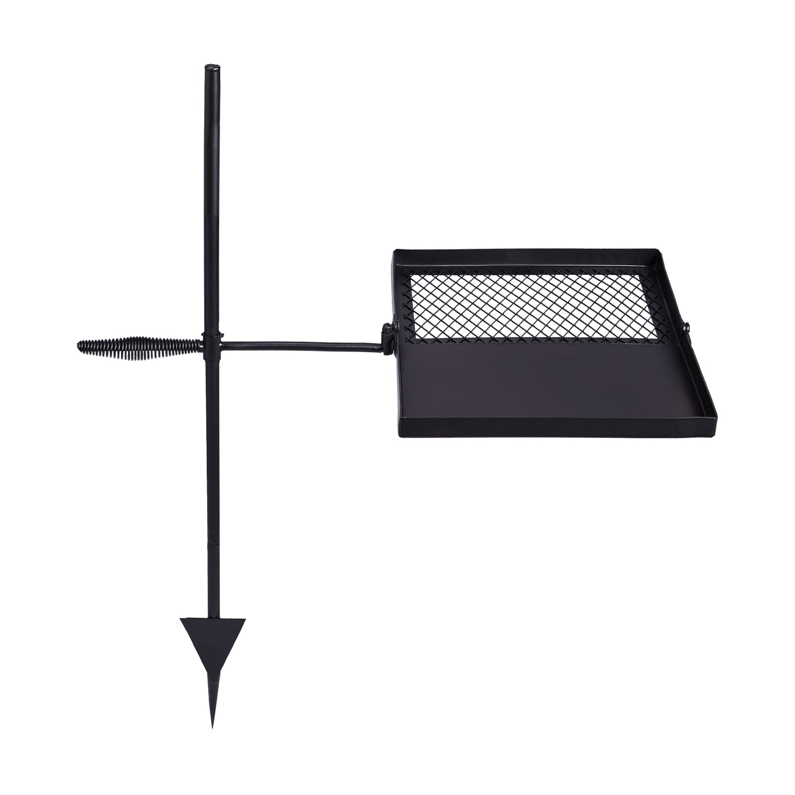 HAOYYE Black Folding Swivel Campfire Grill Portable Cooking Grate Over Fire Pit Lightweight Camp Fire Rack with Carrying Bag for Outdoor Camping BBQ