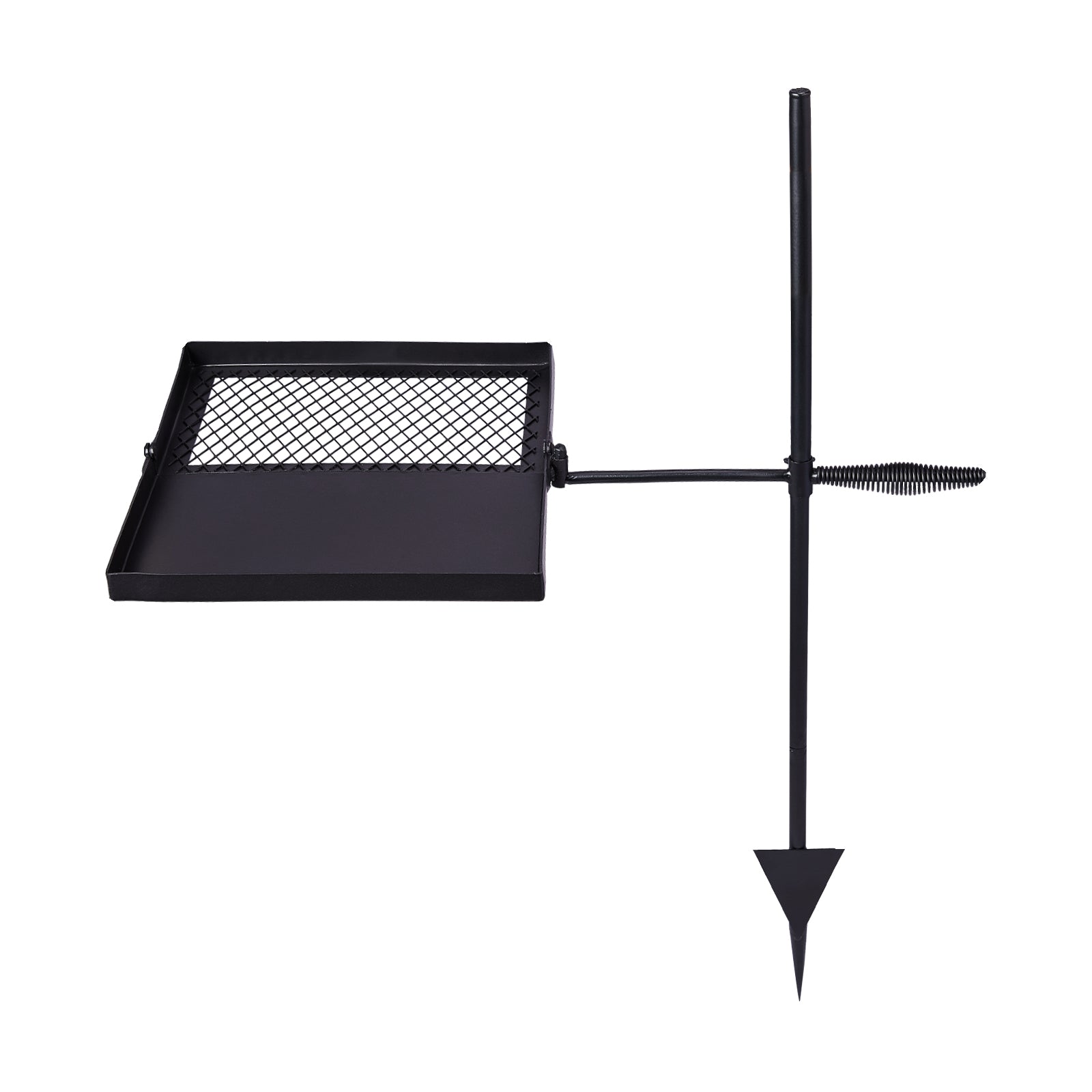 HAOYYE Black Folding Swivel Campfire Grill Portable Cooking Grate Over Fire Pit Lightweight Camp Fire Rack with Carrying Bag for Outdoor Camping BBQ