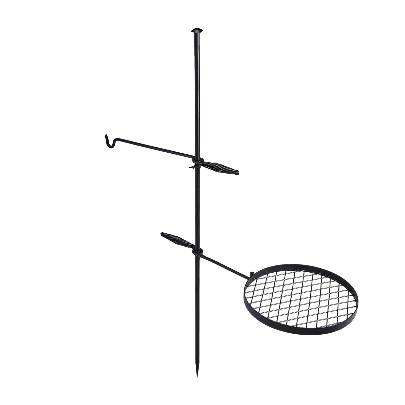 HAOYYE Swivel Campfire Grill with Height Adjustable Grill Grate and Hanger Rod, Portable Open Fire Cooking Equipment with Carry Bag for Camping, Tailgating, Backyard Bonfires, and Outdoor Adventures