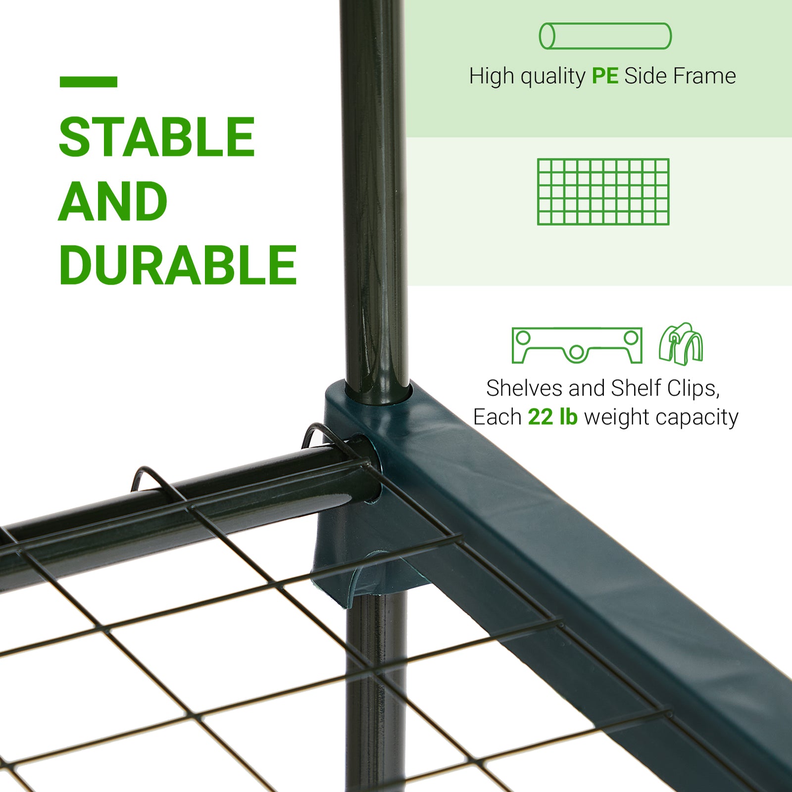 HAOYYE Portable 4 Tier Mini Greenhouse with Waterproof PE Cover and Roll-Up Zipper Door, White Outdoor Plant Stand for Garden Balcony Patio Backyard Indoor Growing and Seed Starting