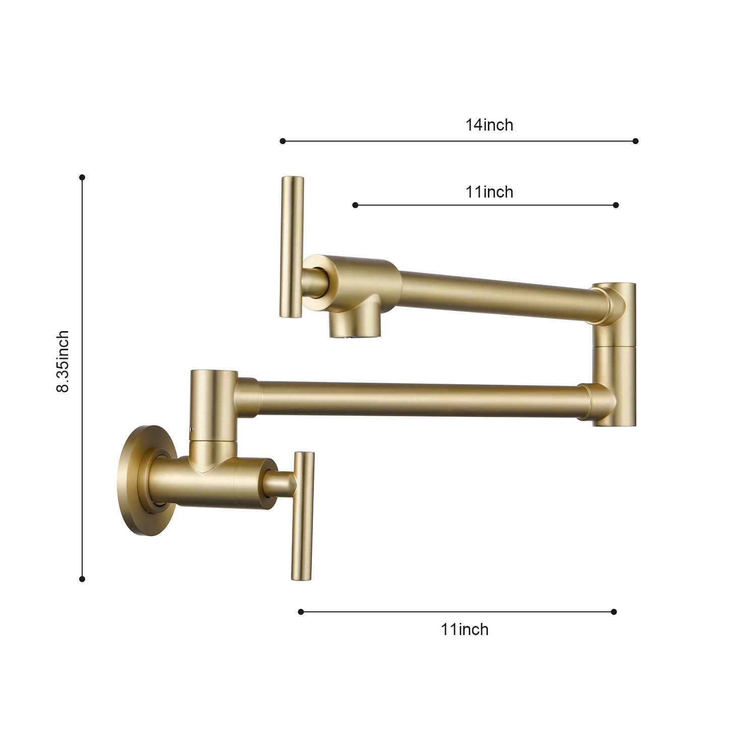 HAOYYE Wall Mount Folding Kitchen Pot Filler Faucet Sturdy Space-Saving Heavy Duty Modern Design Adults Dorm Room Easy Assembly Bedroom Furniture