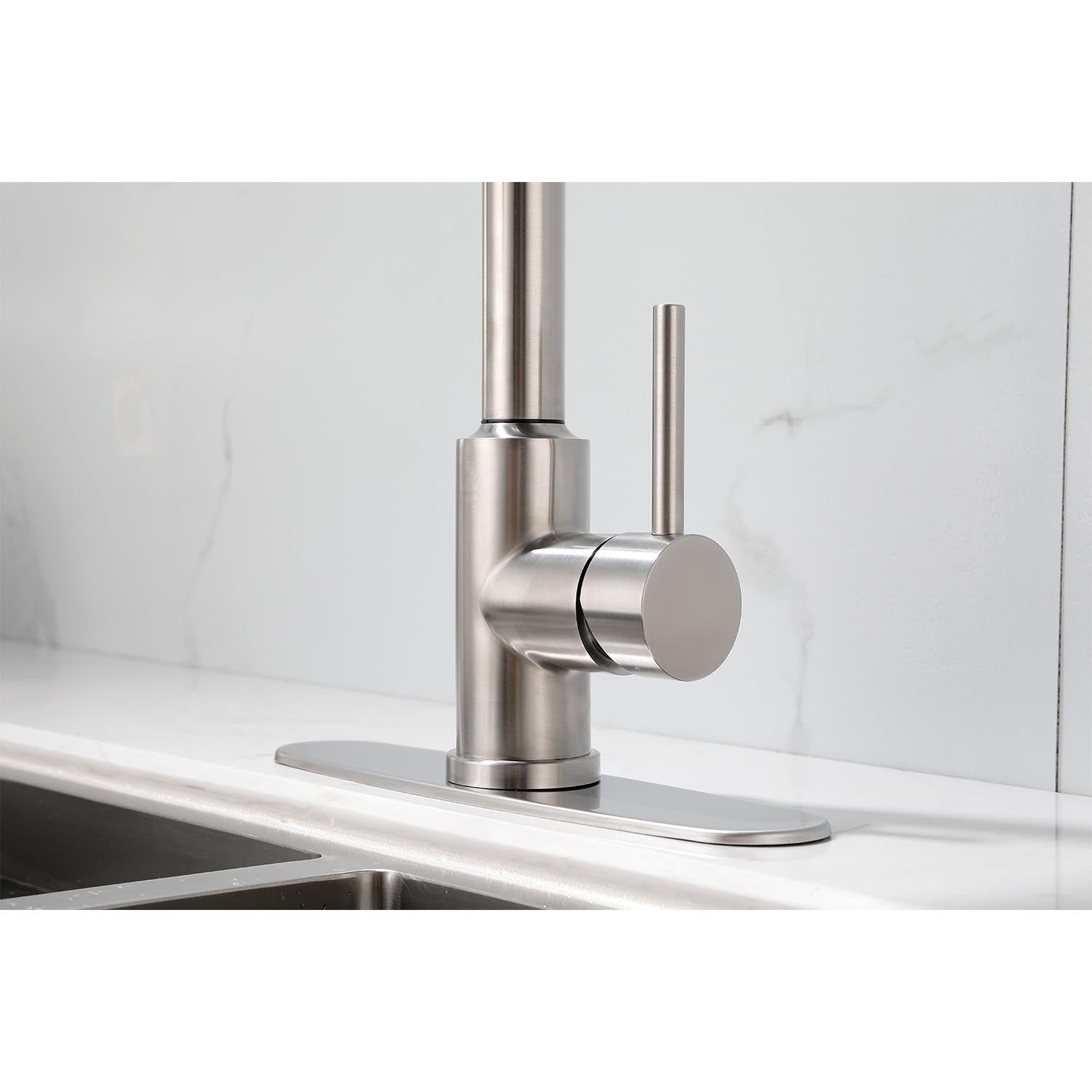 HAOYYE Kitchen Faucet with Pull Down Sprayer Sturdy Space-Saving Heavy Duty Modern Design Adults Dorm Room Easy Assembly Bedroom Furniture