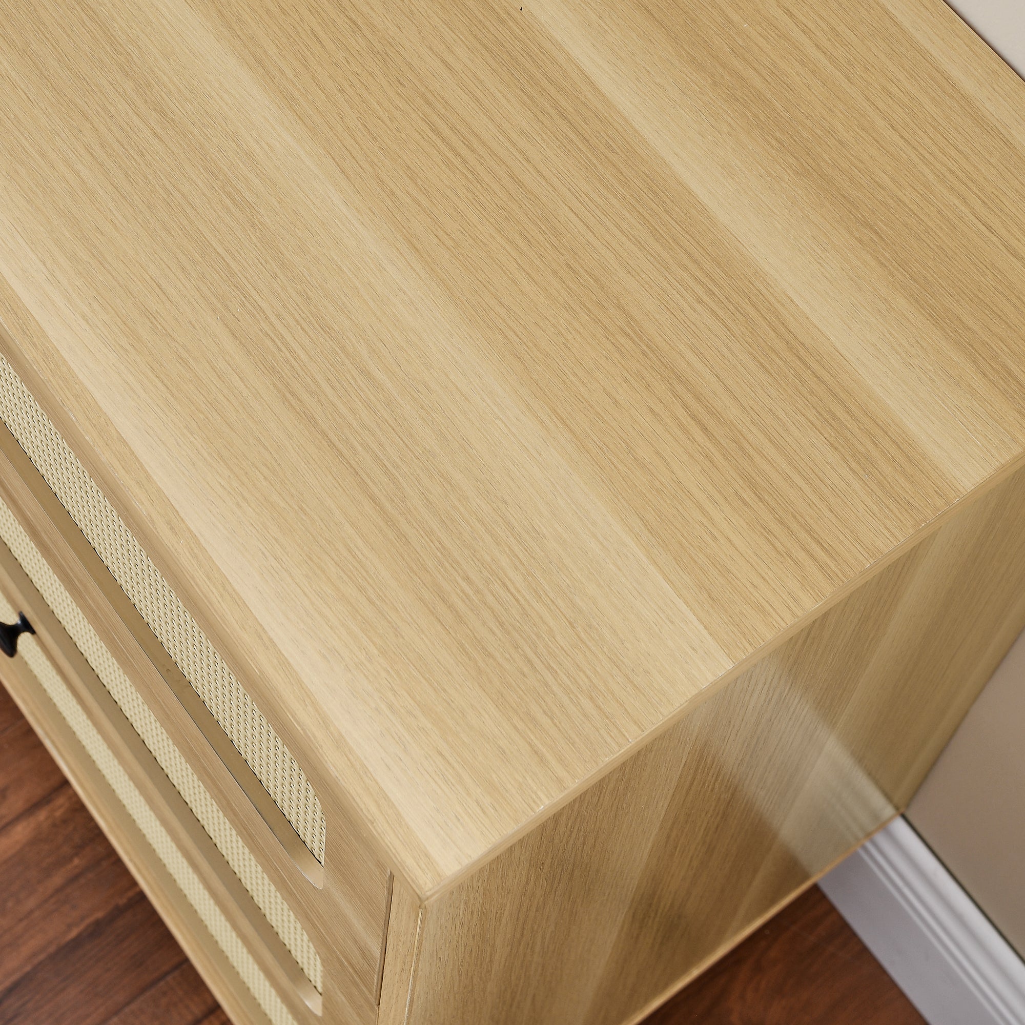 HAOYYE 6-Drawer Wooden Antique Dresser, Storage Cabinet for Bedroom, Living Room, and Corridor, Modern Design Drawer Cabinet with Sturdy Space-Saving Heavy Duty Construction, Ideal for Organizing Clothes and Essentials