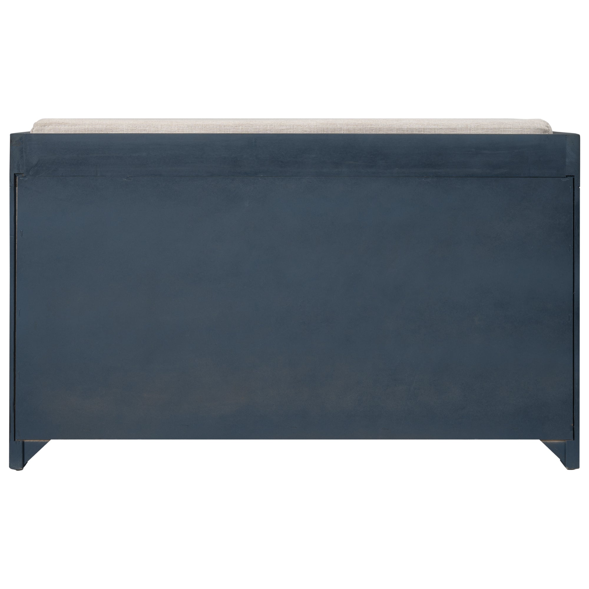 HAOYYE Storage Bench with Removable Basket and Two Drawers, Fully Assembled Shoe Bench with Removable Cushion, Navy, Sturdy Space-Saving Design, Heavy Duty Construction, Easy Assembly, Durable and Stylish Home Furniture