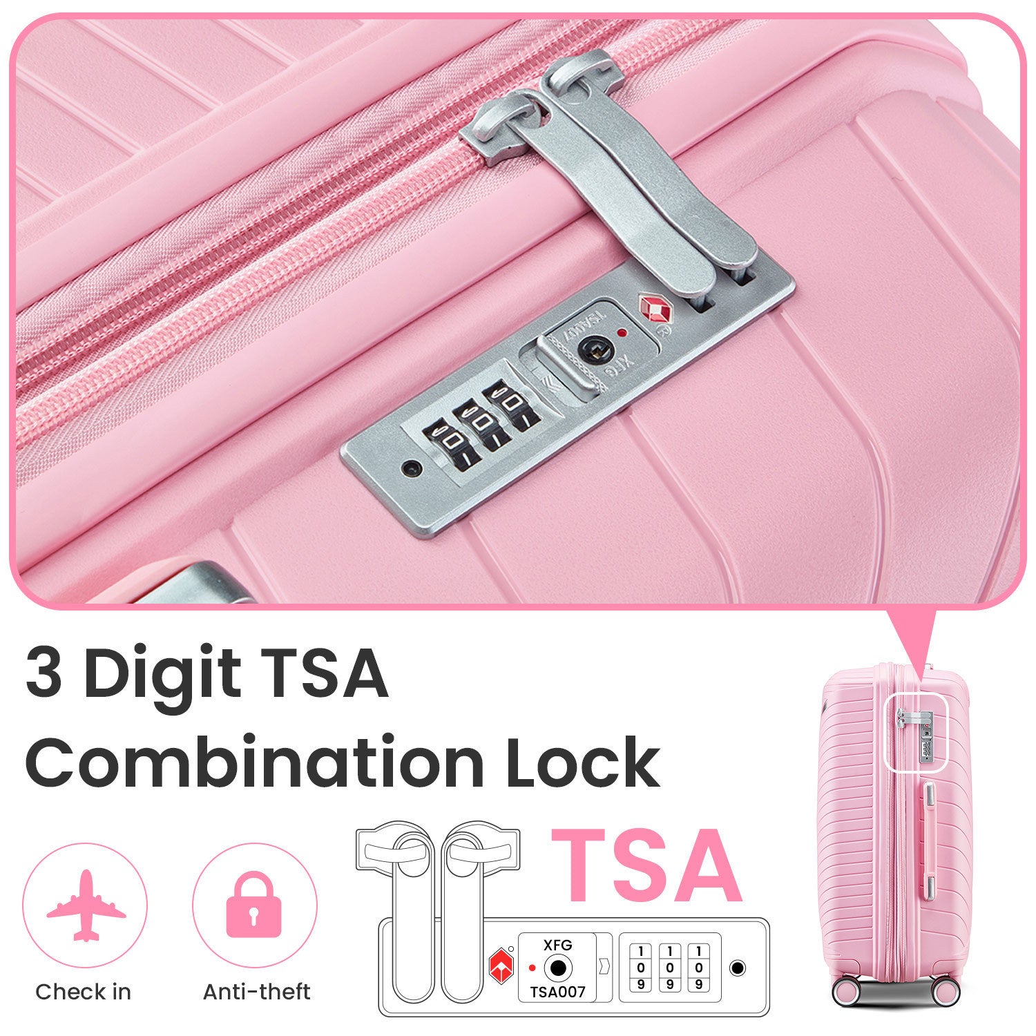 HAOYYE Luggage Sets 4 Piece(14/20/24/28), Expandable Lightweight Suitcase with 4 Double 360 Degrees Mute Spinner Wheels PP Materials Durable TSA Lock Travel Luggage Sturdy Space-Saving Heavy Duty Adults