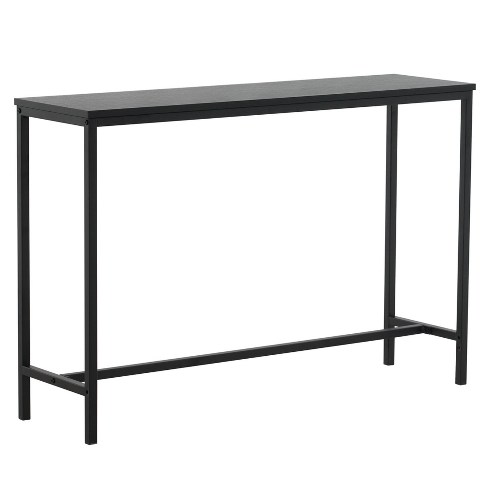 HAOYYE Industrial Style Porch Table Black Oak Triamine Board Single Layer Sturdy Design Durable Multifunctional Modern Home Organizer Practical Stylish Space-Saving Storage Solution for Entryway and Hallway