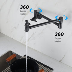HAOYYE Wall Mount Folding Kitchen Pot Filler Faucet Sturdy Space-Saving Heavy Duty Modern Design Adults Dorm Room Easy Assembly Bedroom Furniture