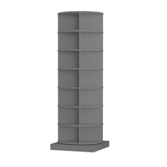 HAOYYE New 360 gray rotating shoe cabinet with 7 layers can accommodate up to 28 Paris shoes Sturdy Space-Saving Heavy Duty Modern Design Adults Dorm Room Easy Assembly Bedroom Furniture