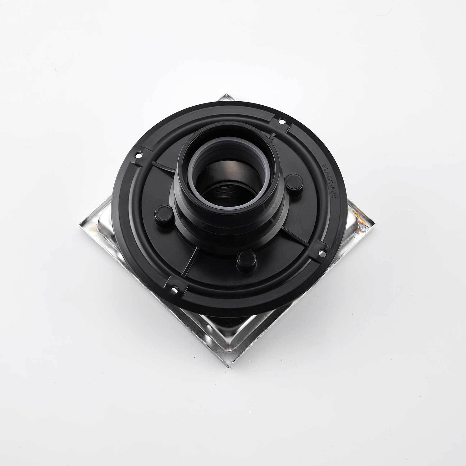 HAOYYE 6 Inch Square Shower Floor Drain Sturdy Space-Saving Heavy Duty Modern Design Adults Dorm Room Easy Assembly Bedroom Furniture