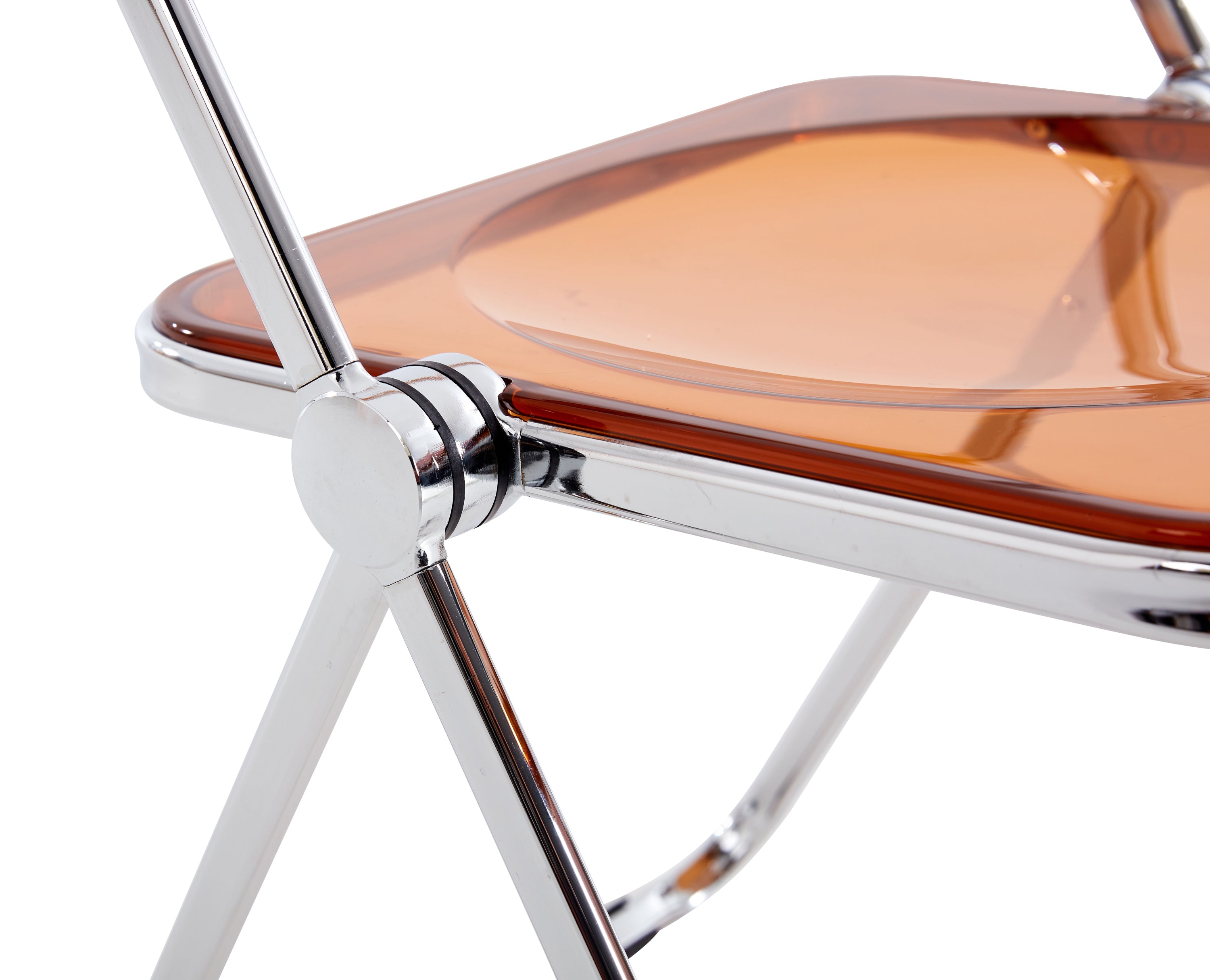 HAOYYE YELLOW Clear Transparent Folding Chair Chair Pc Plastic Living Room Seat Sturdy Space-Saving Heavy Duty Modern Design Adults Dorm Room Easy Assembly Bedroom Furniture