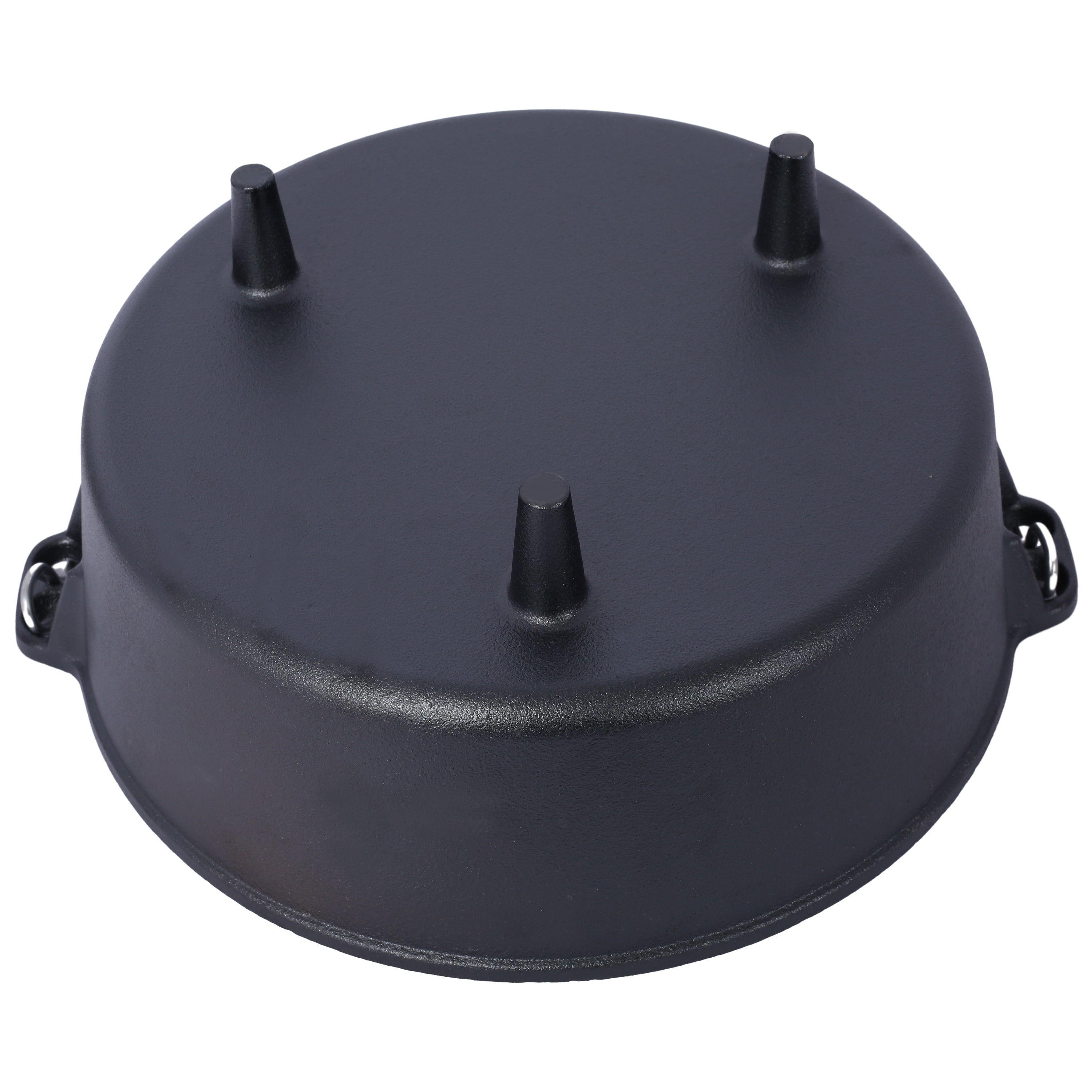 HAOYYE pre-Seasoned Cast Iron Dutch Oven With Skillet Lid, Outdoor Camping Deep Pot for Camping Fireplace Cooking BBQ Baking Campfire, Leg Base, 4.5 Quart Sturdy Space-Saving Heavy Duty Modern Design