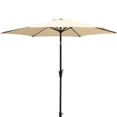 HAOYYE 9 Ft Patio Umbrella with Carry Bag, Creme Outdoor Market Umbrella with Durable Pole and UV-Resistant Canopy, Portable Sun Shade for Deck Garden Poolside Balcony Beach Travel