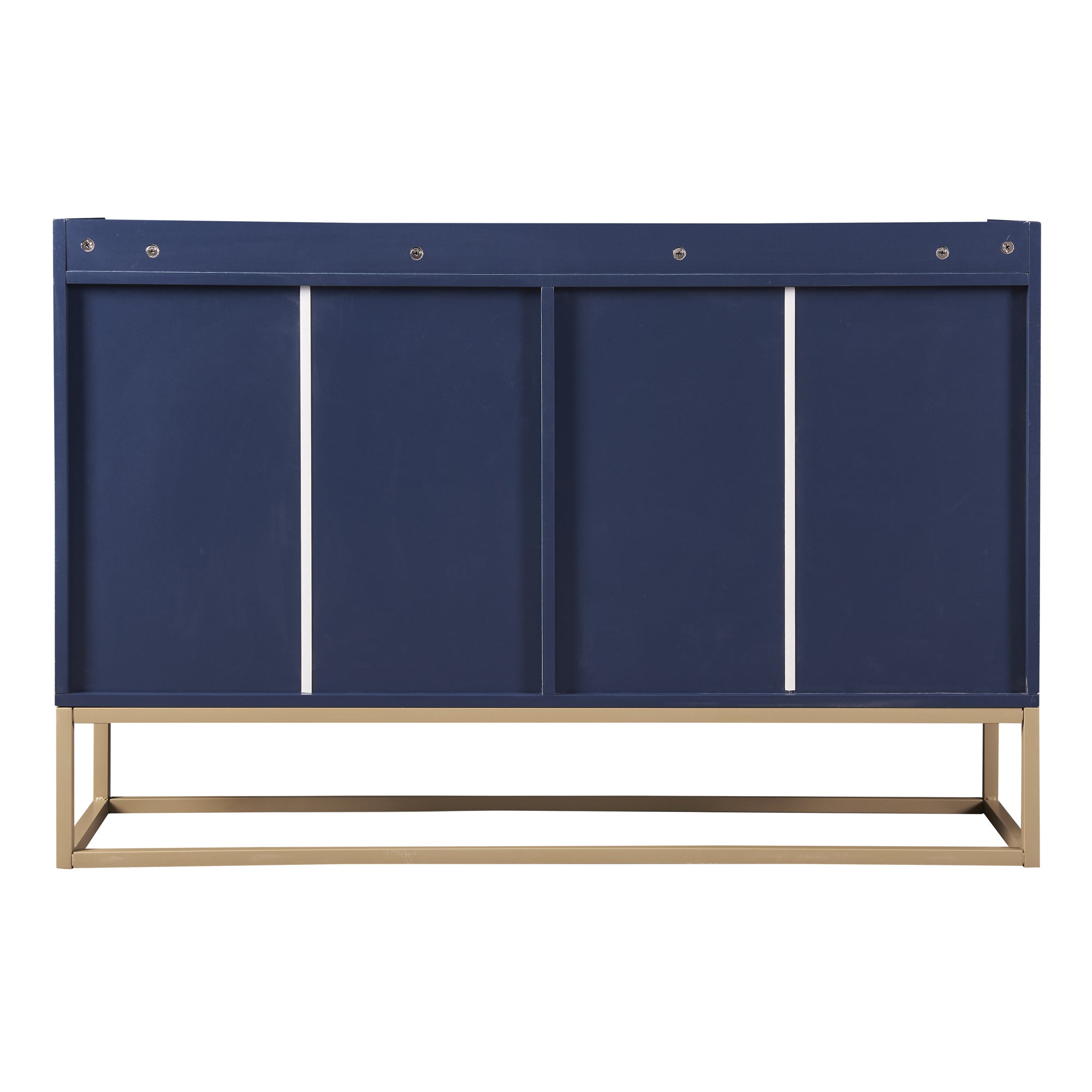 HAOYYE Modern Sideboard Elegant Buffet Cabinet with Large Storage Space for Dining Room, Entryway (Navy) Sturdy Space-Saving Heavy Duty Modern Design Adults Dorm Room Easy Assembly