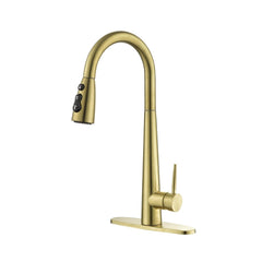 HAOYYE Kitchen Faucet with Pull Down Sprayer Sturdy Space-Saving Heavy Duty Modern Design Adults Dorm Room Easy Assembly Bedroom Furniture
