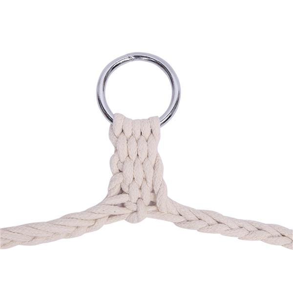 HAOYYE Hanging Rope Hammock Chair Swing for Porch Backyard or Camping Lightweight Cotton Air Sky Chair with Wooden Spreader Bar for Outdoor Relaxation Indoor Balcony Use