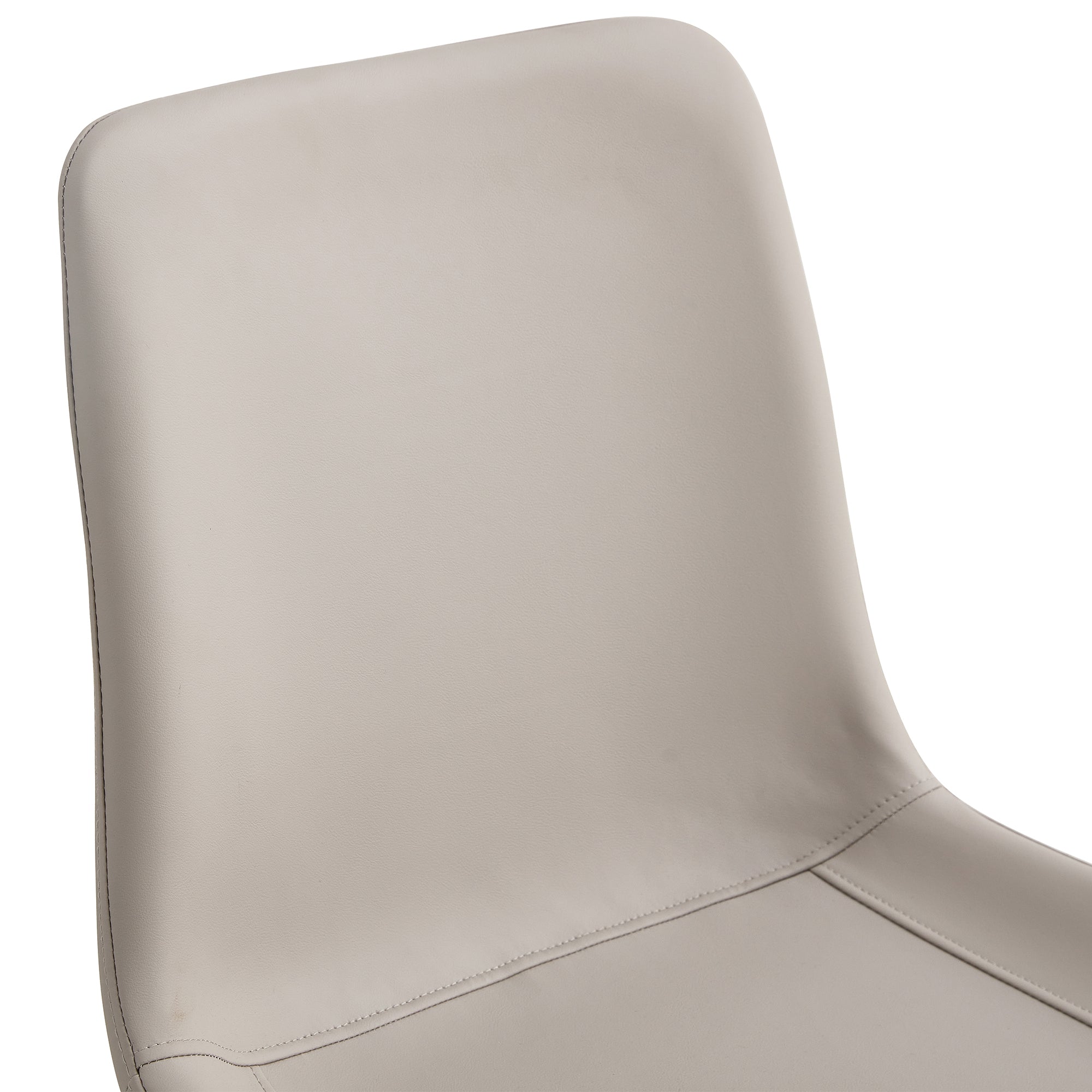 HAOYYE Light Gray Faux Leather Dining Chair, Cushioned Backrest, Black Metal Legs, Widened Seat Design, Comfortable and Stylish, Perfect for Restaurants, Kitchens, Bedrooms, and Offices (Set of 4)