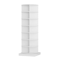HAOYYE new 360 Rotating shoe cabinet 7 layers Holds Up to 28 Paris of Shoes Sturdy Space-Saving Heavy Duty Modern Design Adults Dorm Room Easy Assembly Bedroom Furniture