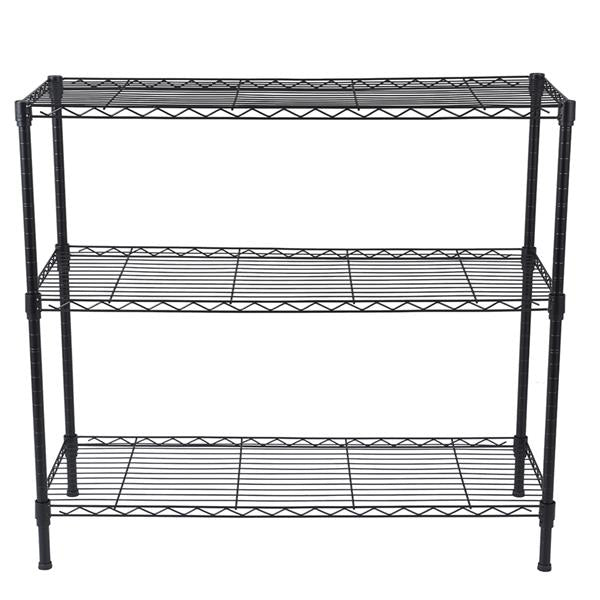 HAOYYE 3-Tier Heavy Duty Adjustable Shelving Unit Black Premium Quality Storage Rack Soft Cozy Warm Flannel Fleece Home Decor Luxury Comfortable Unique Design Perfect for Living Room Bedroom or Office