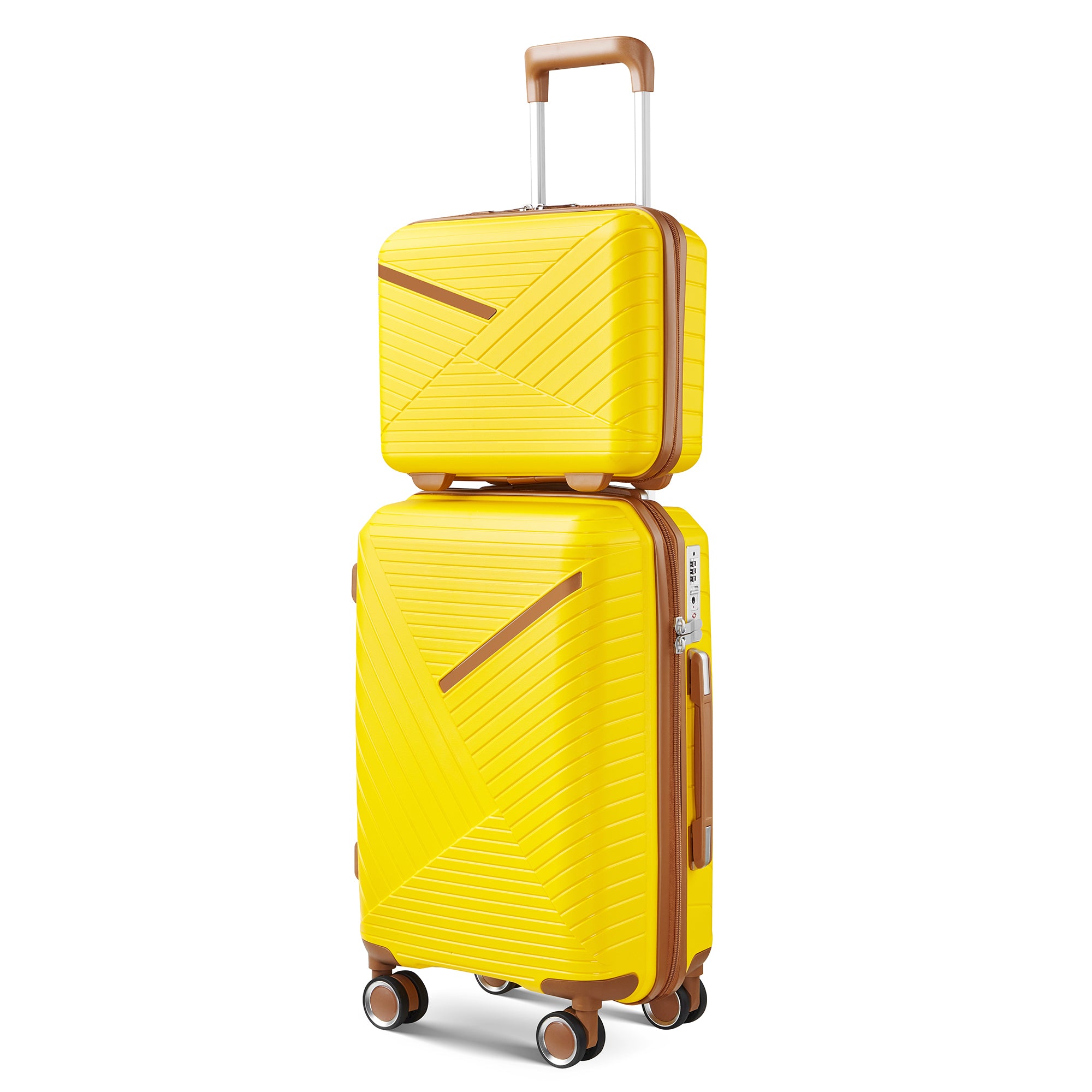 HAOYYE Luggage Sets 4 Piece(14/20/24/28), Expandable Lightweight Suitcase with 4 Double 360 Degrees Mute Spinner Wheels PP Materials Durable TSA Lock Travel Luggage Sturdy Space-Saving Heavy Duty Adults