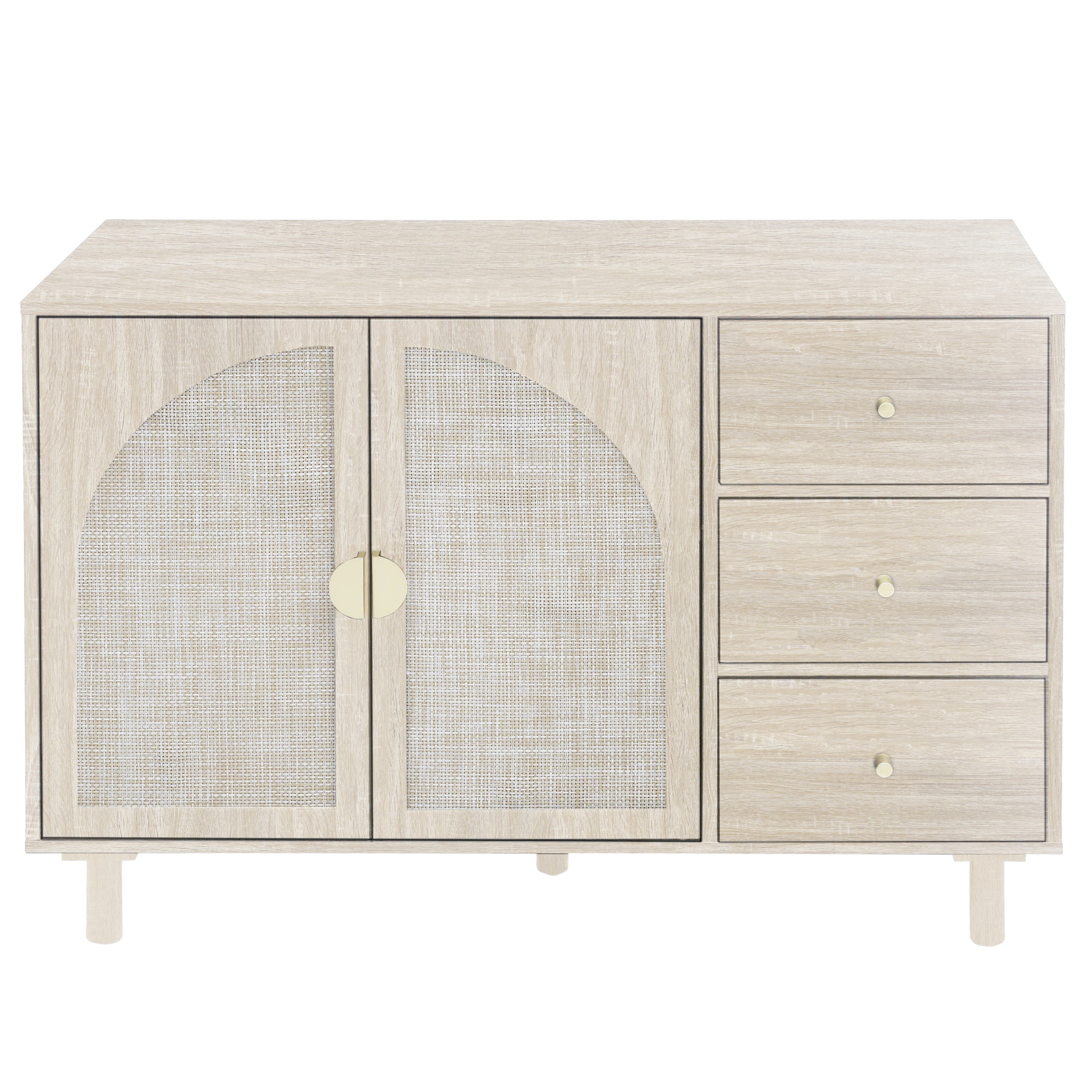 HAOYYE 2 Door 3 Drawer Storage Cabinet for Bedroom, Living Room, or Study, Sturdy Space-Saving Design, Heavy Duty Construction, Easy Assembly, Durable and Stylish Home Furniture, Versatile for Any Room