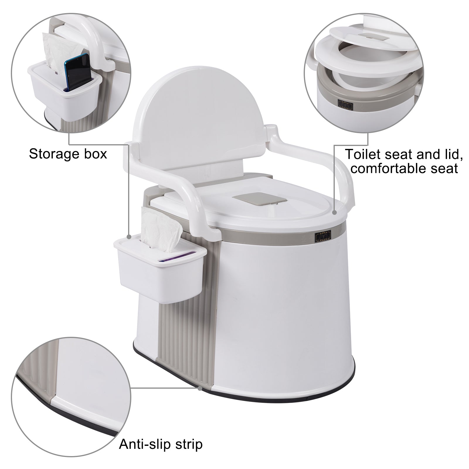 HAOYYE Portable Outdoor Toilet, Compact Travel Toilet for Camping, Hiking, Fishing, and RV Self-Driving, Easy to Use with 5-Gallon Bucket and Anti-Slip Features, Convenient for Outdoor Adventures