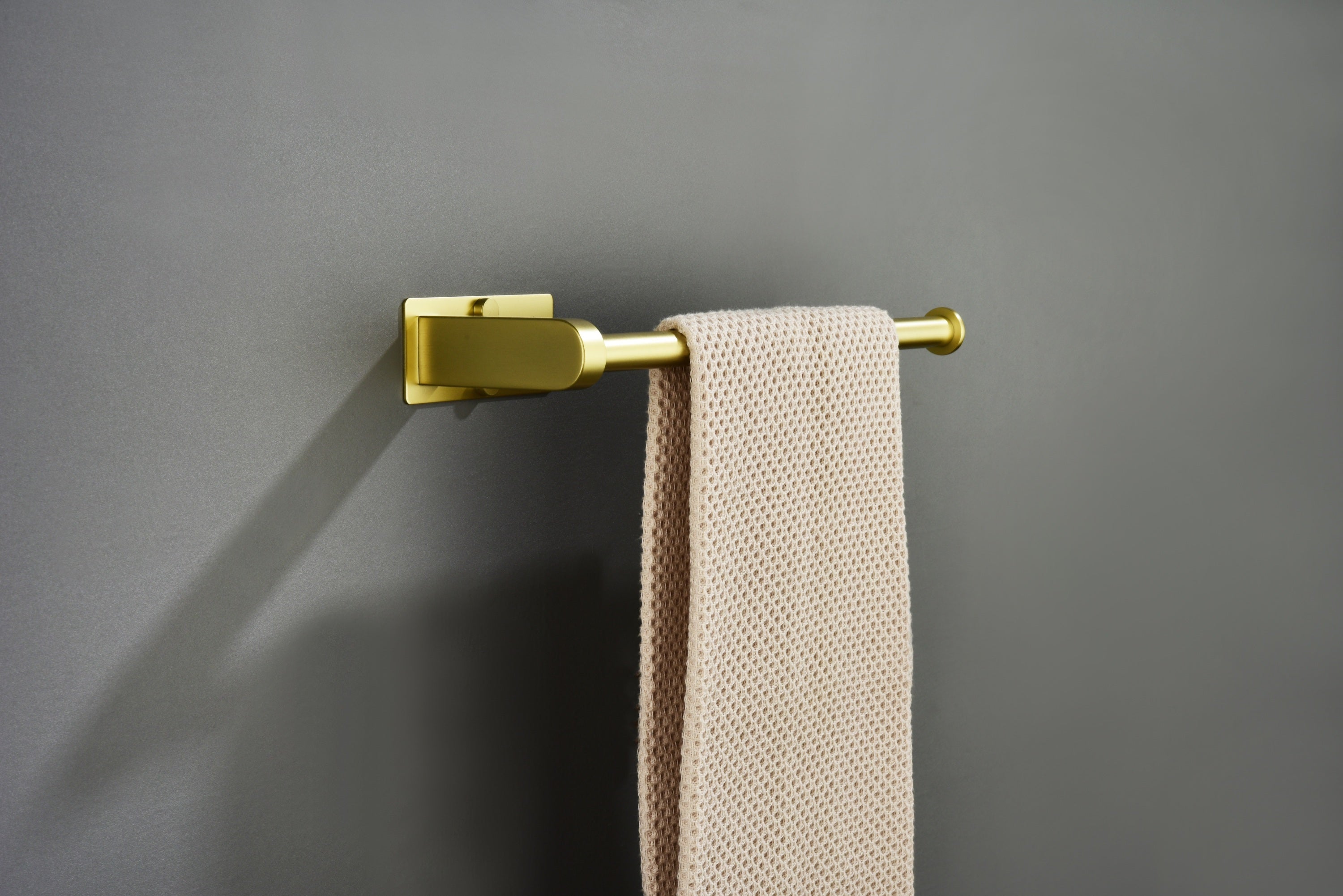 HAOYYE 2 Pack Paper Towel Holder Wall Mount, Brushed gold Paper Towel Holder Under Cabinet, Self Adhesive Paper Towel Holders, Kitchen Towel Holder for Kitchen Organization and Storage (12inch, 2 Pack)
