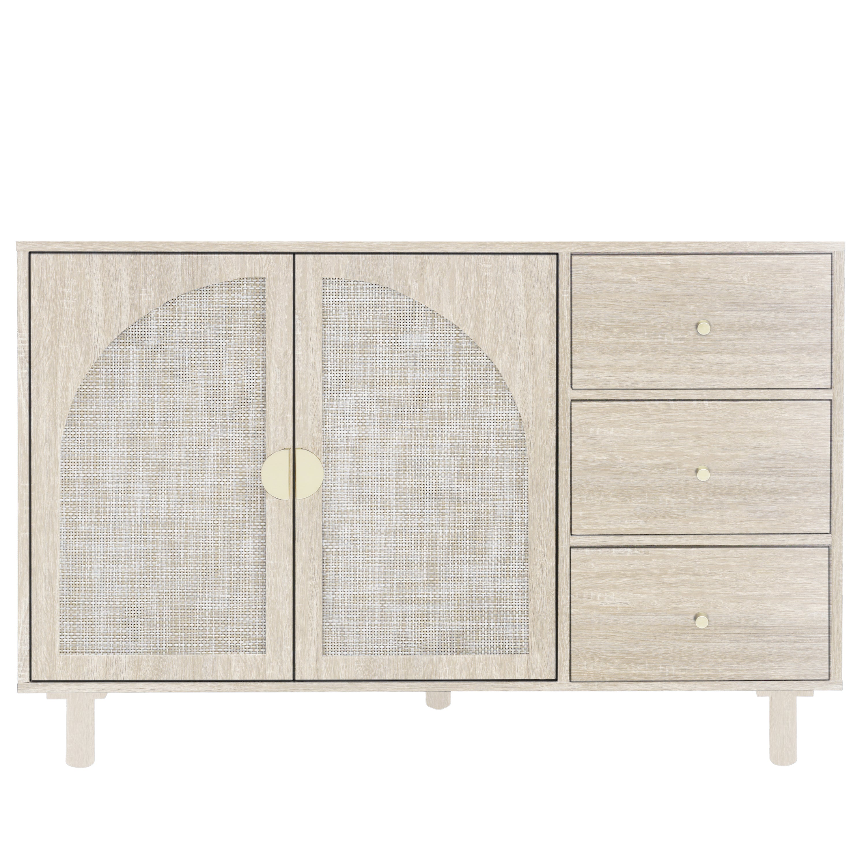 HAOYYE 2 Door 3 Drawer Storage Cabinet for Bedroom, Living Room, or Study, Sturdy Space-Saving Design, Heavy Duty Construction, Easy Assembly, Durable and Stylish Home Furniture, Versatile for Any Room