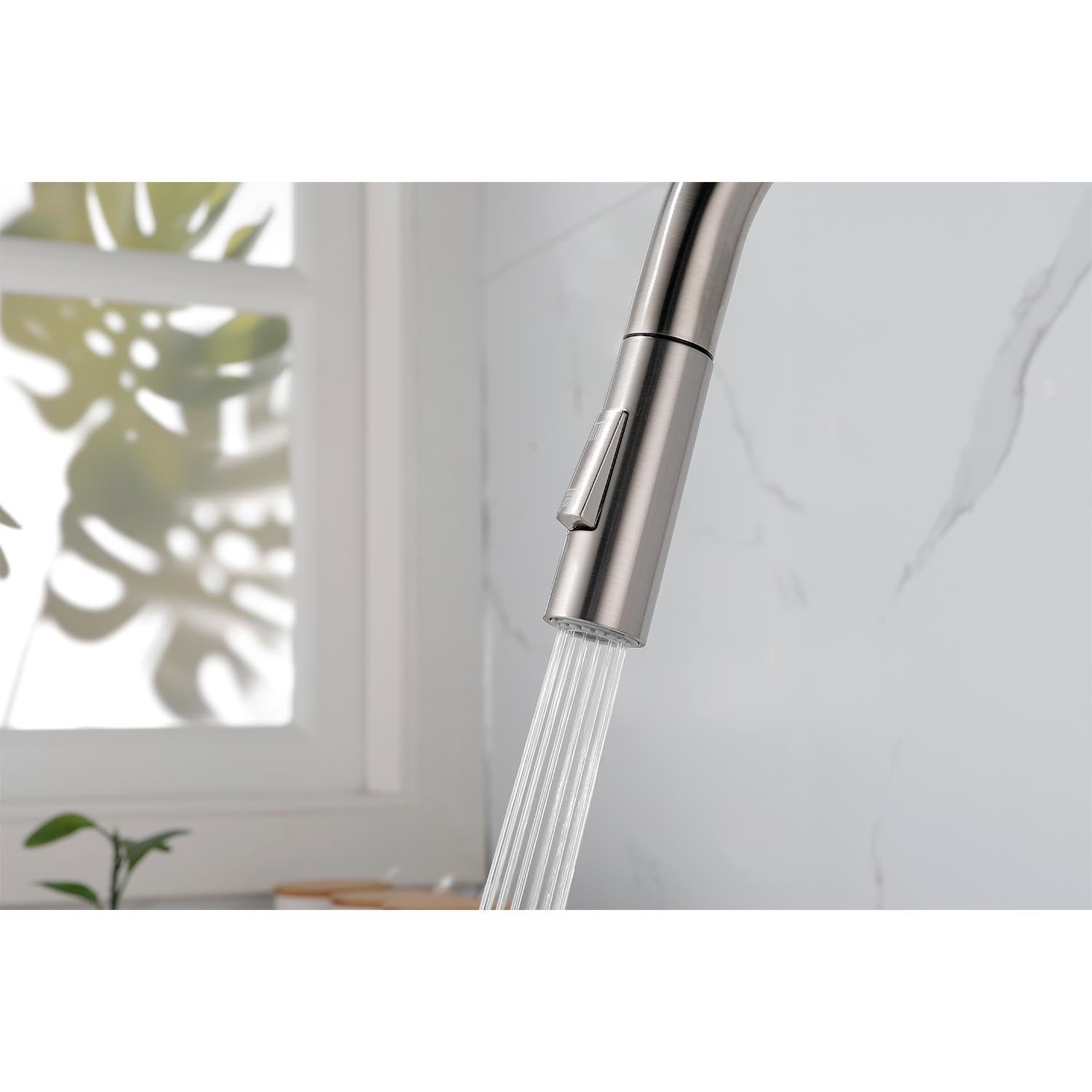 HAOYYE Kitchen Faucet with Pull Down Sprayer Sturdy Space-Saving Heavy Duty Modern Design Adults Dorm Room Easy Assembly Bedroom Furniture