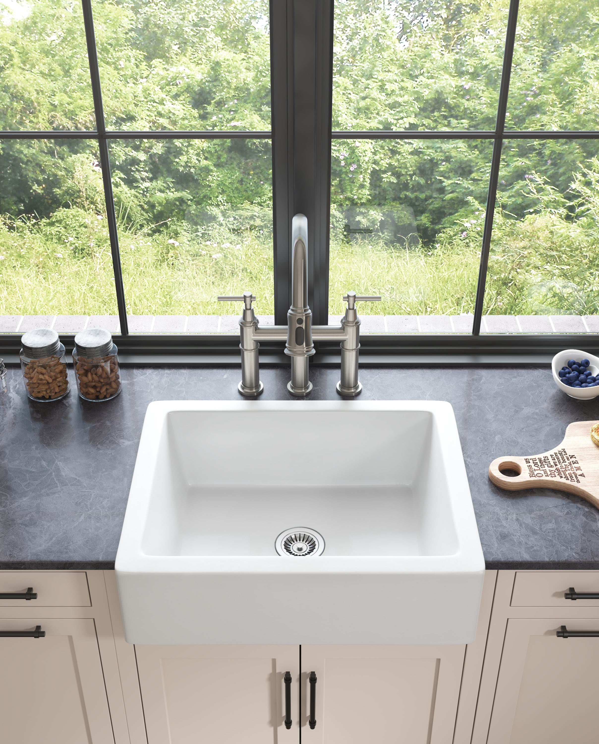 HAOYYE Bridge Kitchen Faucet with Pull-Down Sprayhead in Spot Sturdy Space-Saving Heavy Duty Modern Design Adults Dorm Room Easy Assembly Bedroom Furniture