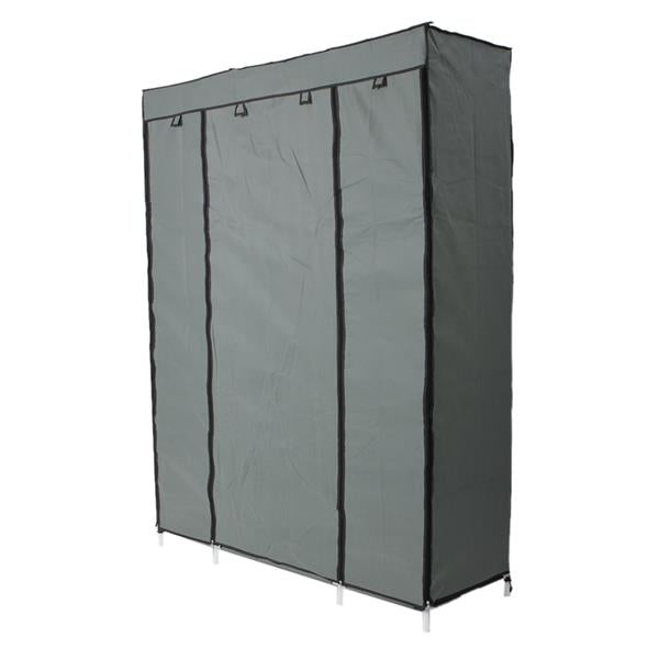 HAOYYE 5-Layer 12-Compartment Non-woven Fabric Wardrobe, Portable Closet in Gray, Durable Space-Saving Organizer, Modern Design, Versatile Storage Solution for Clothes, Shoes, and Accessories, Premium Quality, Stylish Look