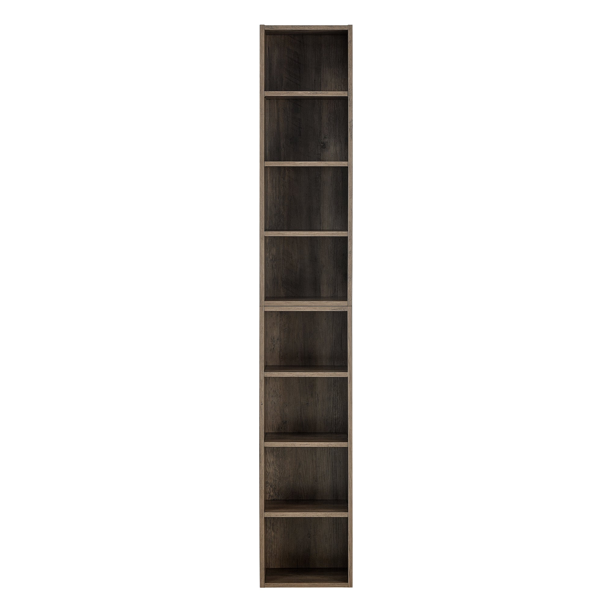HAOYYE 8-Tier Media Tower Rack, CD DVD Slim Storage Cabinet with Adjustable Shelves, Tall Narrow Bookcase Display Bookshelf for Home Office,Multi-functional double-decker bookcase Sturdy Space-Saving
