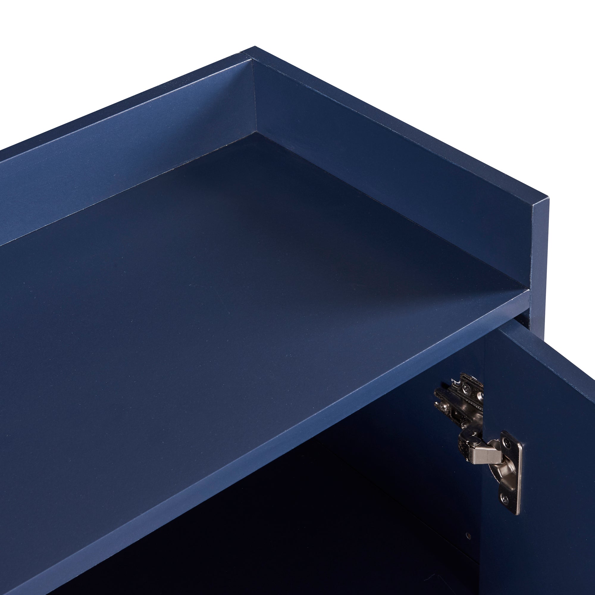 HAOYYE Modern Sideboard Elegant Buffet Cabinet with Large Storage Space for Dining Room, Entryway (Navy) Sturdy Space-Saving Heavy Duty Modern Design Adults Dorm Room Easy Assembly