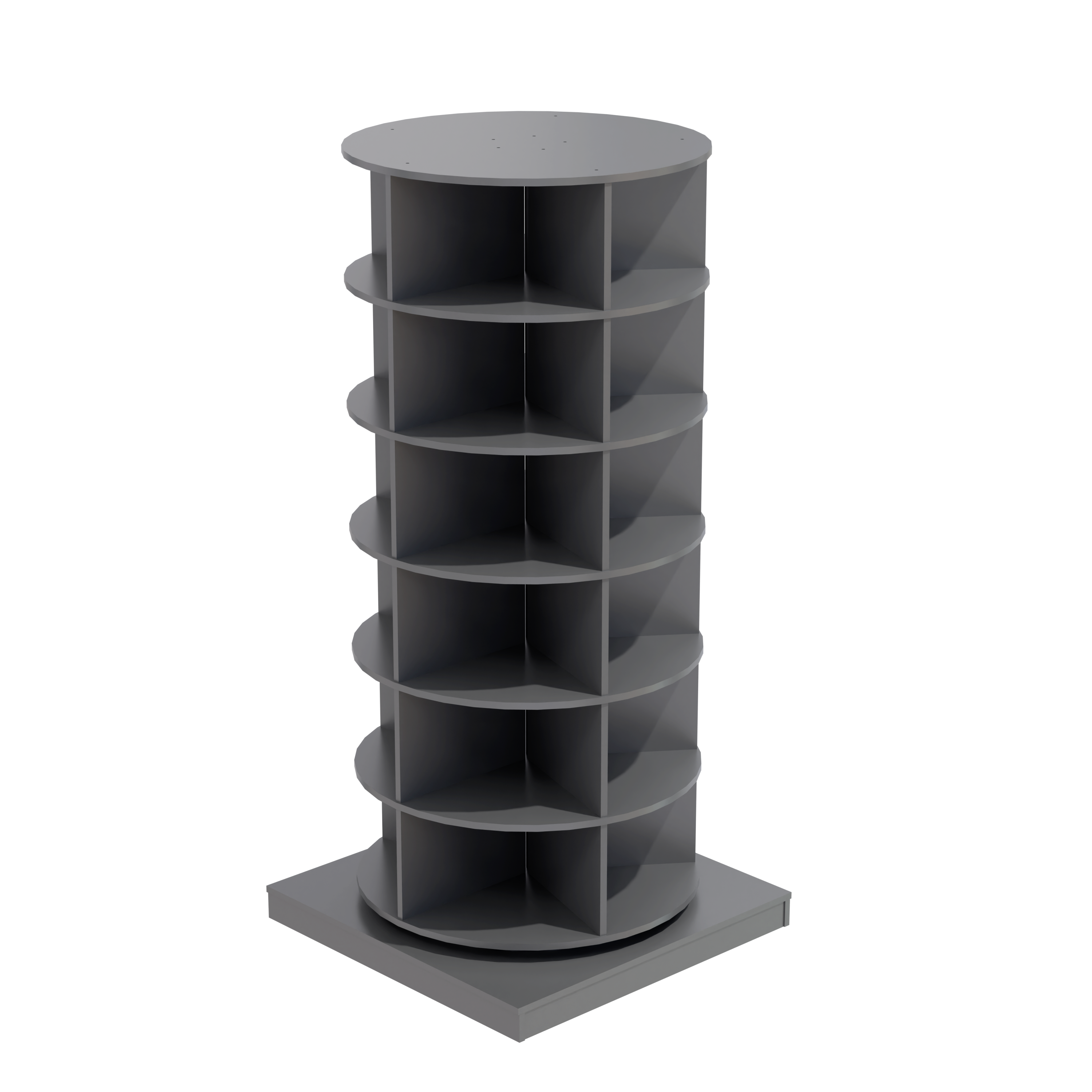 HAOYYE Grey 360 Rotating shoe cabinet 6 layers Sturdy Space-Saving Heavy Duty Modern Design Adults Dorm Room Easy Assembly Bedroom Furniture