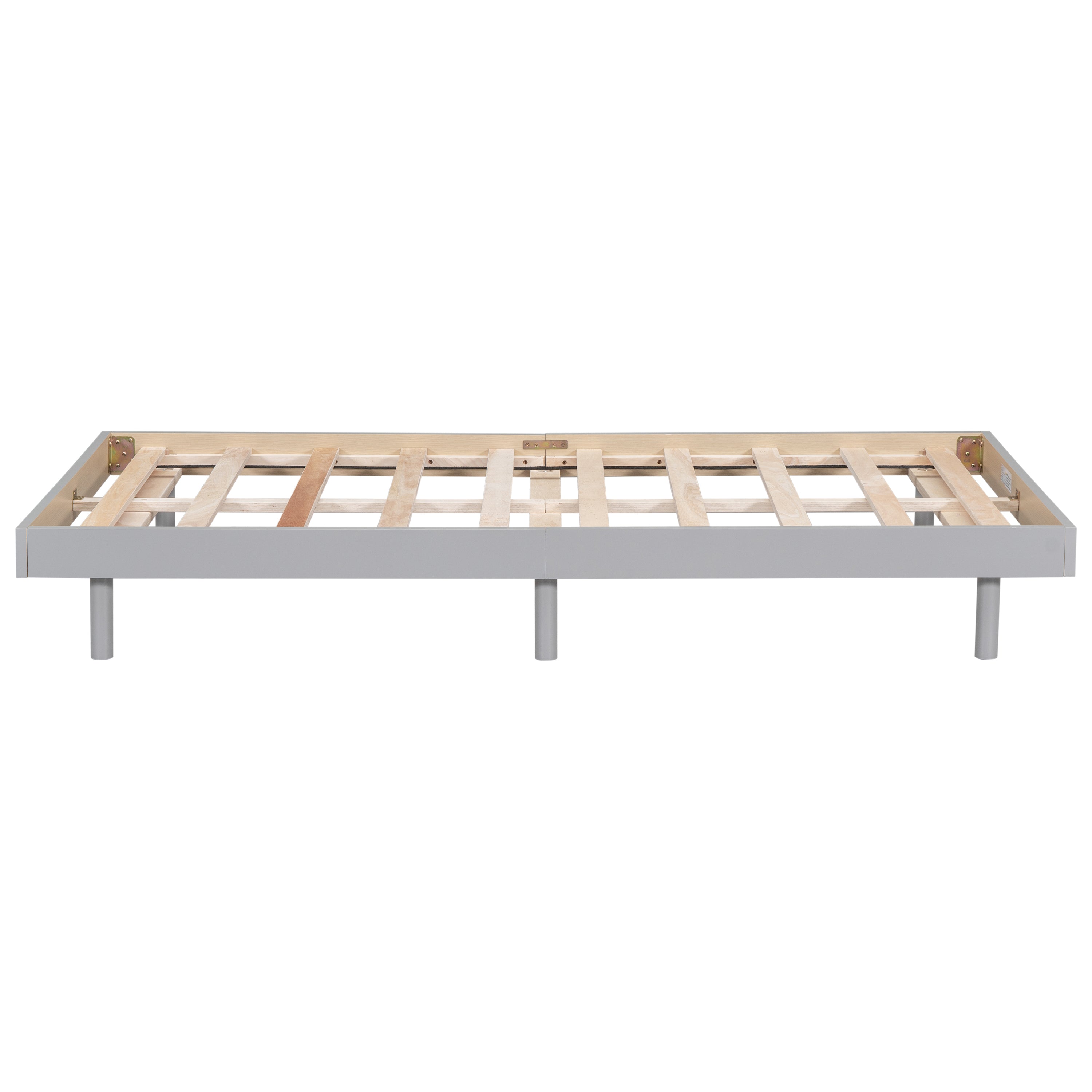 HAOYYE Modern Design Twin Size Floating Platform Bed Frame for Grey Color Sturdy Space-Saving Heavy Duty Easy Assembly Durable Stylish Home Furniture Versatile
