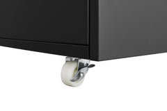 HAOYYE Steel Copier Cabinet with 2 Doors, Mobile Printer Stand with Adjustable Shelf, Locking Wheels, Sturdy Space-Saving Heavy Duty Office Furniture, Easy Assembly