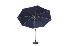 HAOYYE 10FT Patio Umbrella Outdoor Market Table Umbrella with Push Button Tilt and Crank UV Protection Waterproof Canopy 8 Sturdy Ribs for Garden Deck Backyard Pool Navy Blue