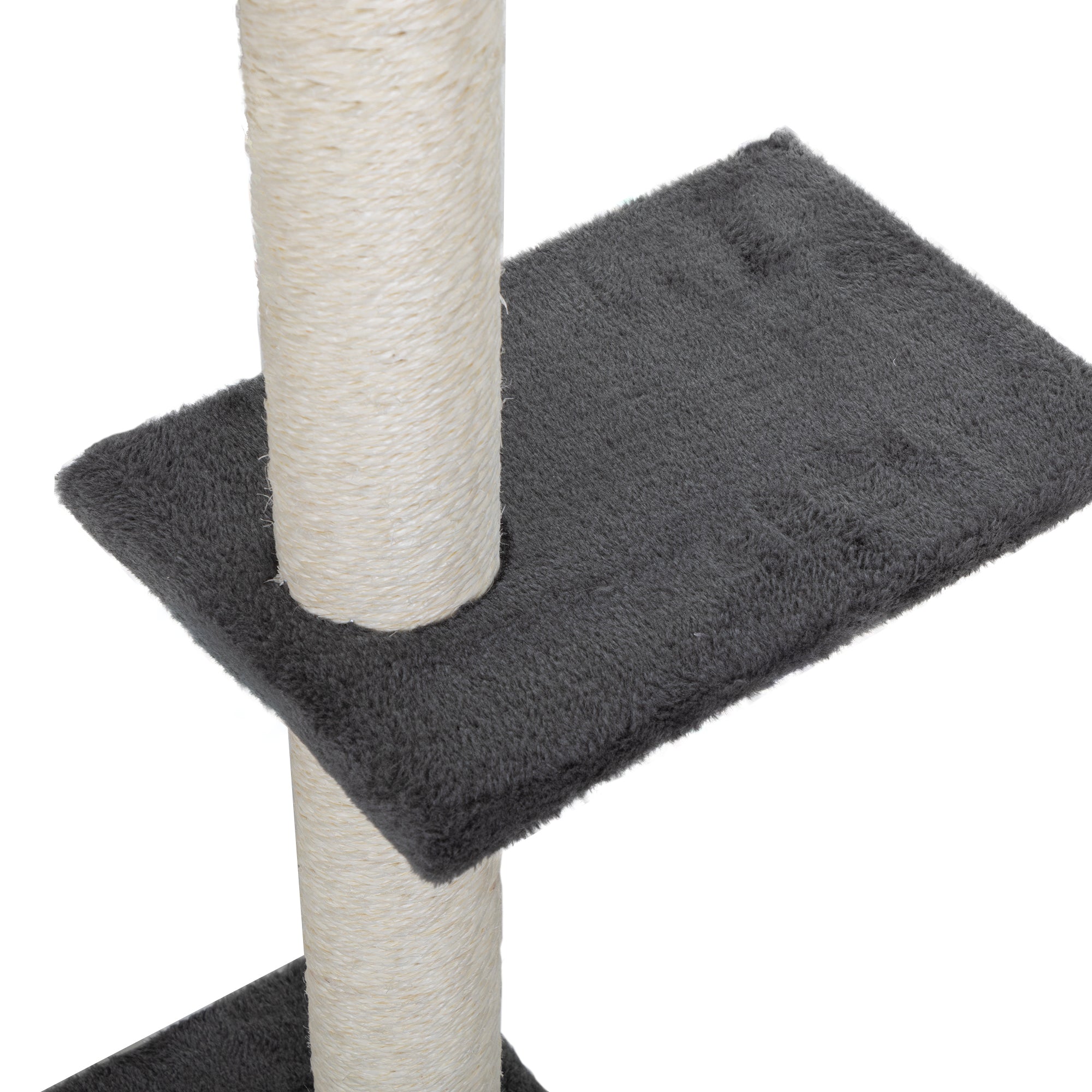 HAOYYE 5 Pcs Multi-Level Wall-Mounted Indoor Cat Tree Furniture with Scratching Board, Condo, Perches, Bridge for Indoor Cats, Gray Sturdy Space-Saving Heavy Duty Modern Design Adults Dorm Room