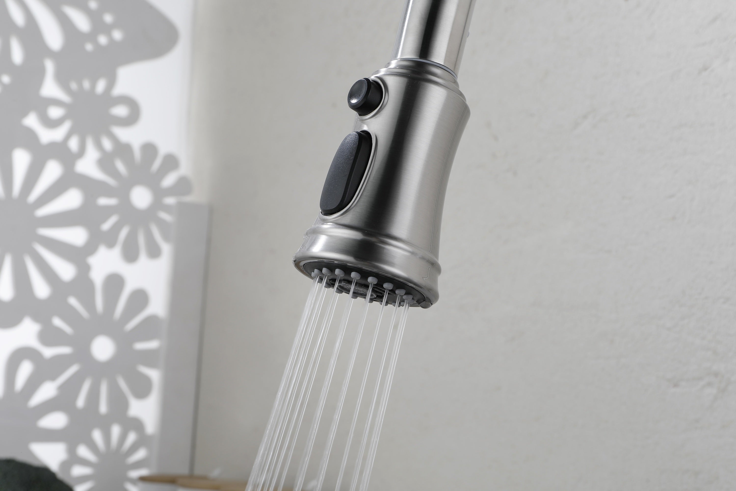 HAOYYE Kitchen Faucet with Pull Out Spraye Sturdy Space-Saving Heavy Duty Modern Design Adults Dorm Room Easy Assembly Bedroom Furniture