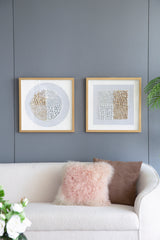 HAOYYE Set of 2 Shadow Box Wall Decor, Modern Design Wall Art Accent, Sturdy and Space-Saving, Dorm Room, and Living Room, Easy Assembly, Heavy Duty