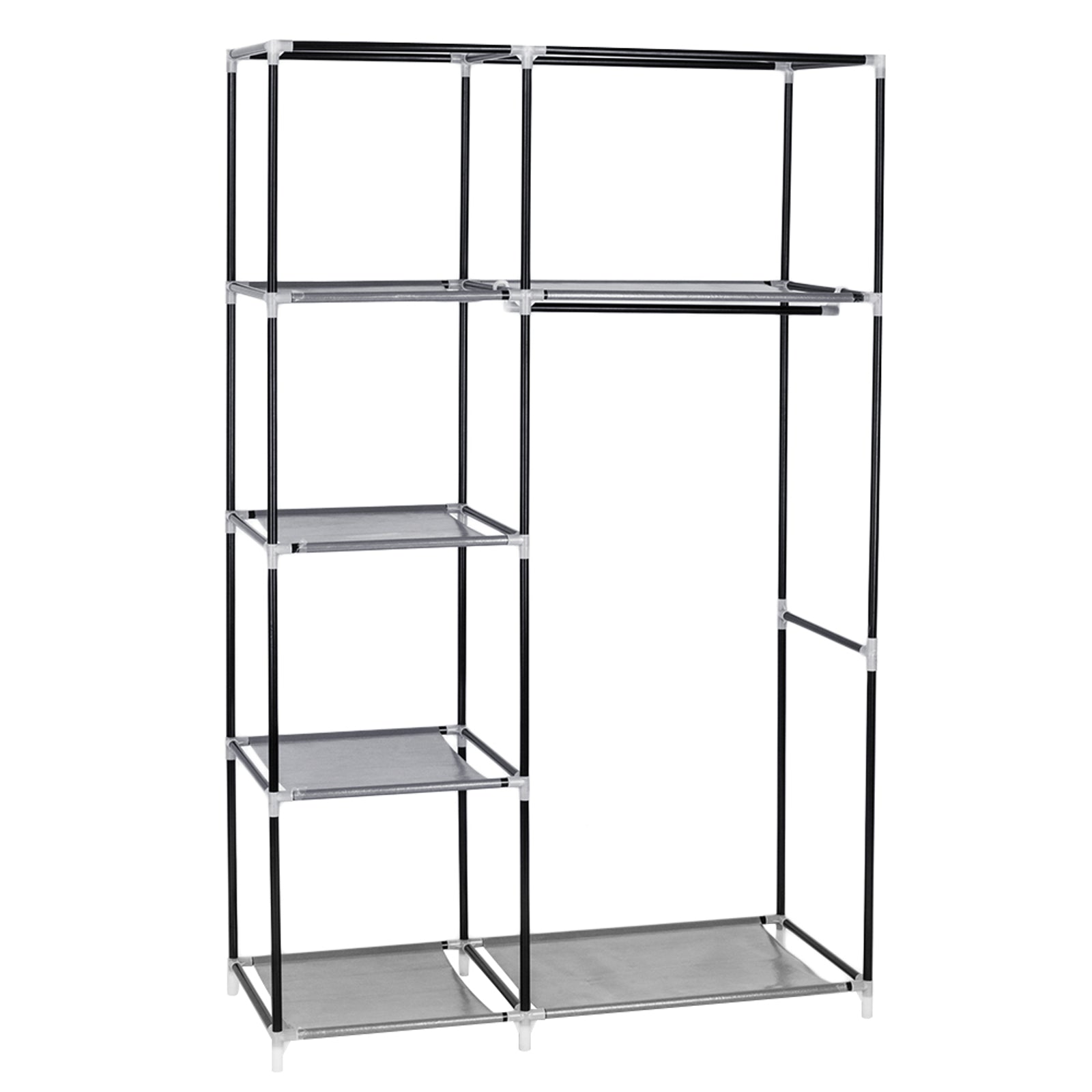 HAOYYE Portable Closet Storage Organizer with Shelves, Durable Space-Saving Wardrobe Clothes Rack, Modern Design, Versatile Use, Premium Quality, Stylish Look for Bedroom, Living Room, Entryway, or Closet
