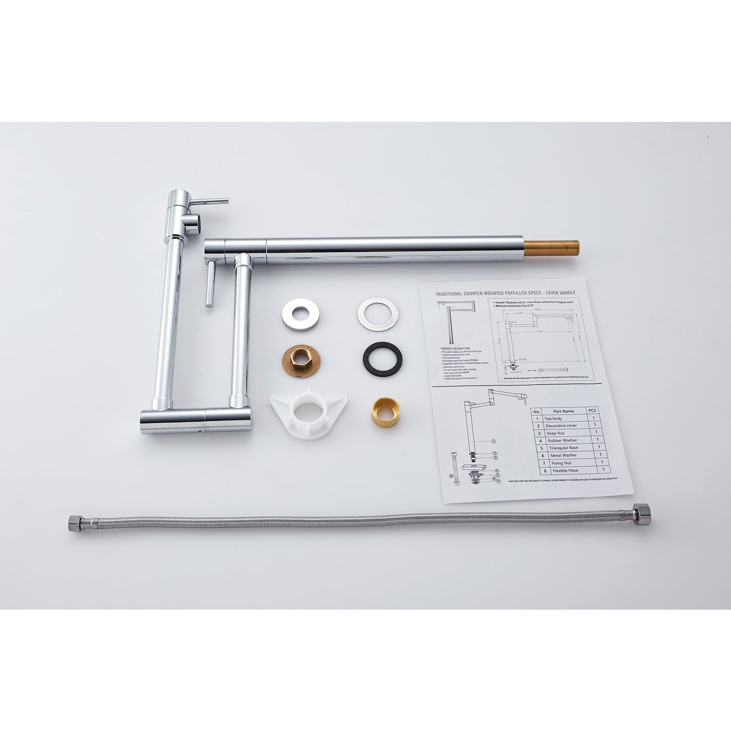 HAOYYE Pot Filler Faucet with Extension Shank Sturdy Space-Saving Heavy Duty Modern Design Adults Dorm Room Easy Assembly Bedroom Furniture