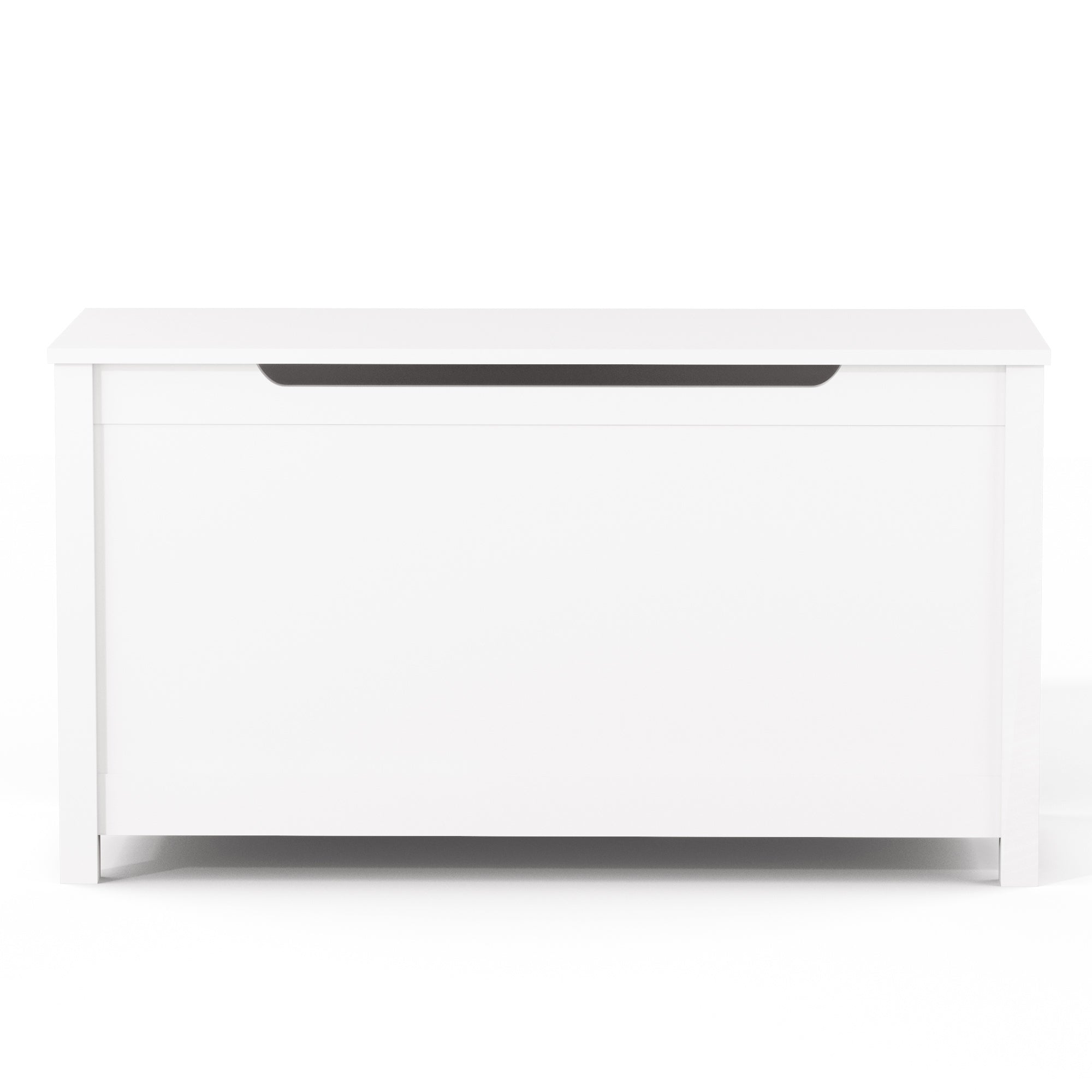HAOYYE Wooden Toy Box Storage with Safety Hinged Lid, White, Sturdy Space-Saving Design, Easy Assembly, Durable and Stylish Home Furniture